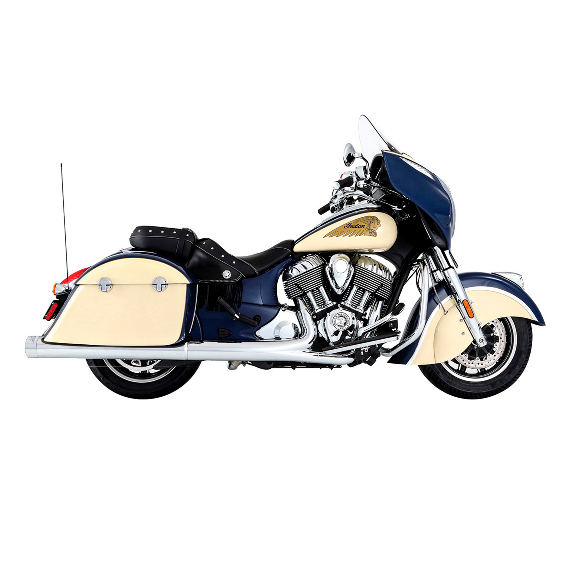 Escape Rinehart Racing 4″ Slip Ons Cromo para Indian '14-'24 Roadmaster / Chieftain / Challenger / Springfield / Pursuit (Colas)