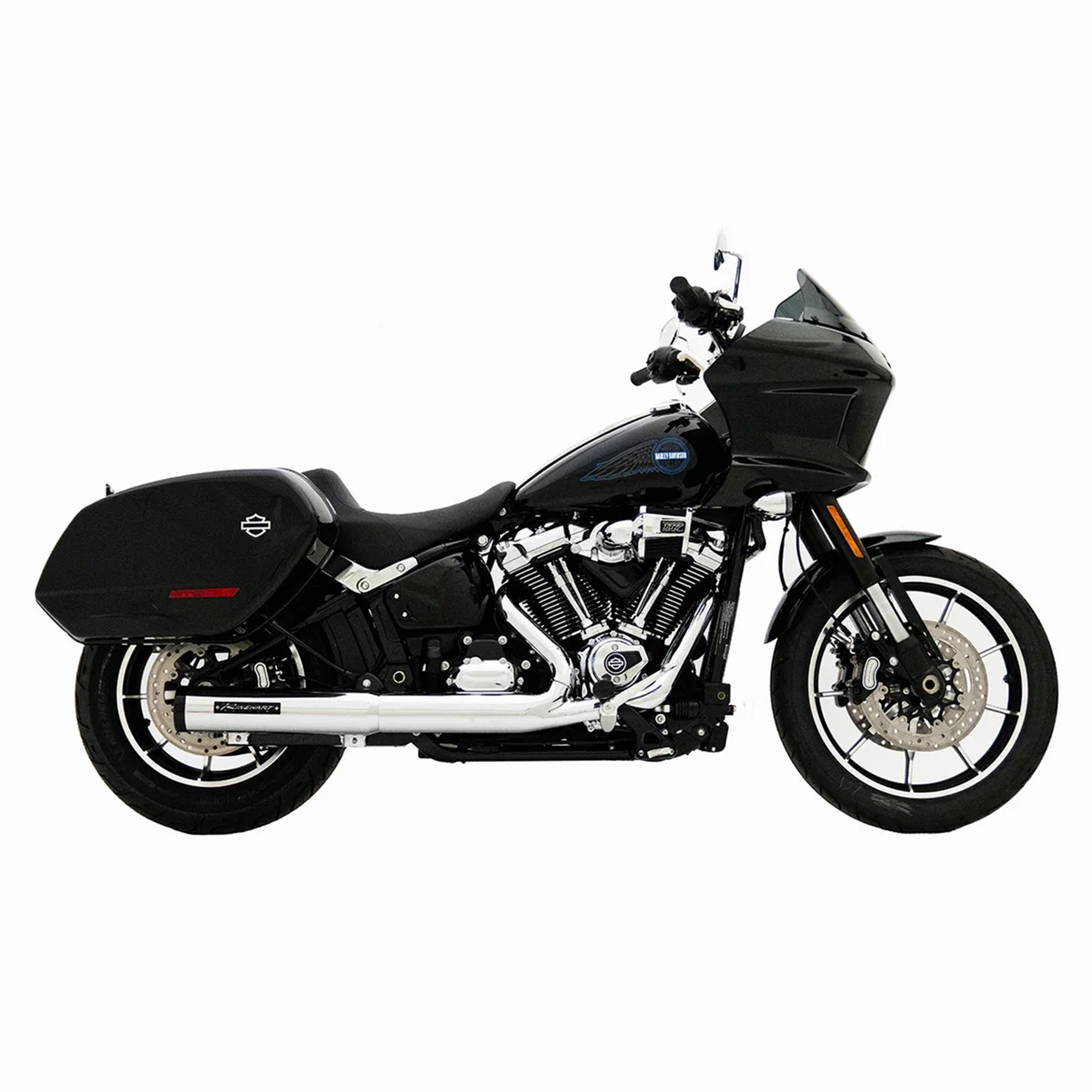 Escape Rinehart Racing 4" HP40 2 a 1 Slip On Cromo para Harley Davidson 2025 Softail (Cola)