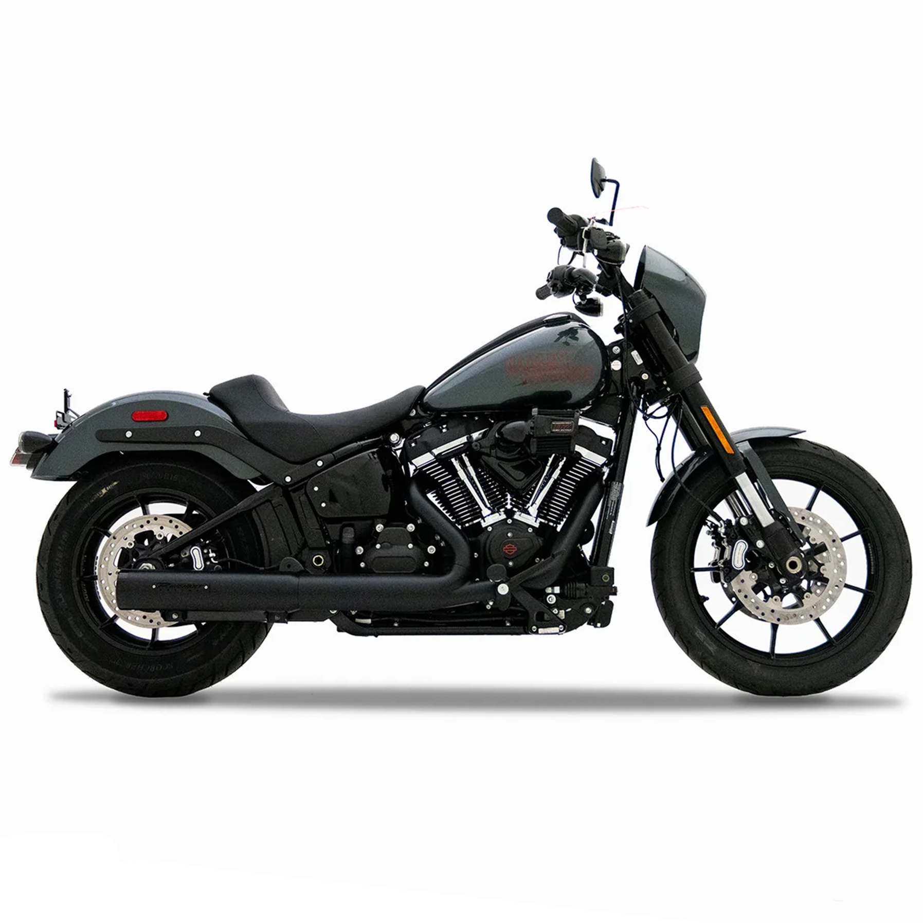 Escape Rinehart Racing 4" HP40 2 a 1 Slip On Negro para Harley Davidson 2025 Softail (Cola)