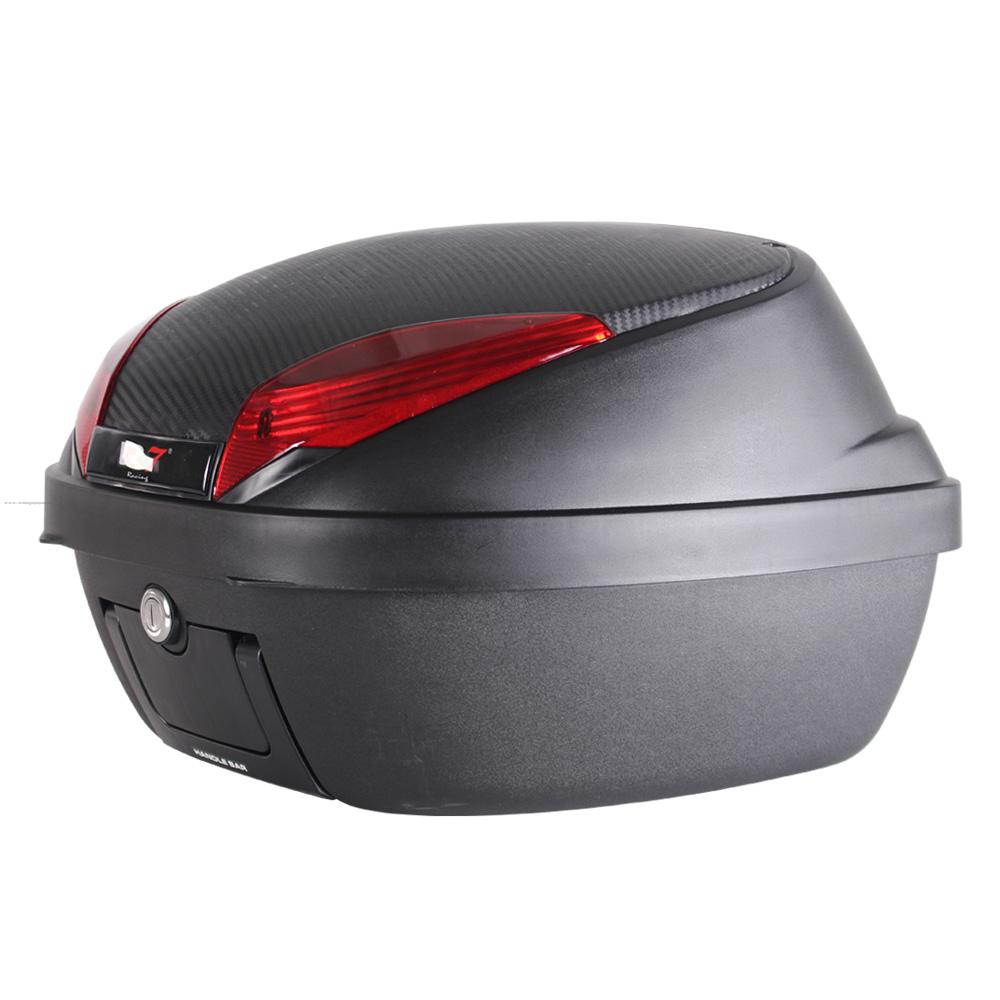 BAUL TRASERO MOTOCICLETA R7 RACING R02 NEGRO 42 LTS