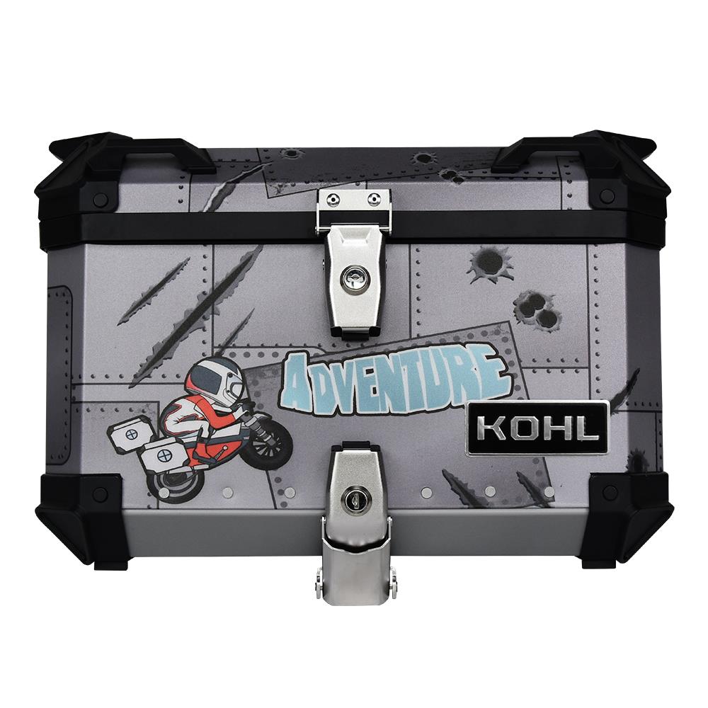 BAUL TRASERO MOTOCICLETA KOHL ALUMINIO ADVENTURE 50 LTS