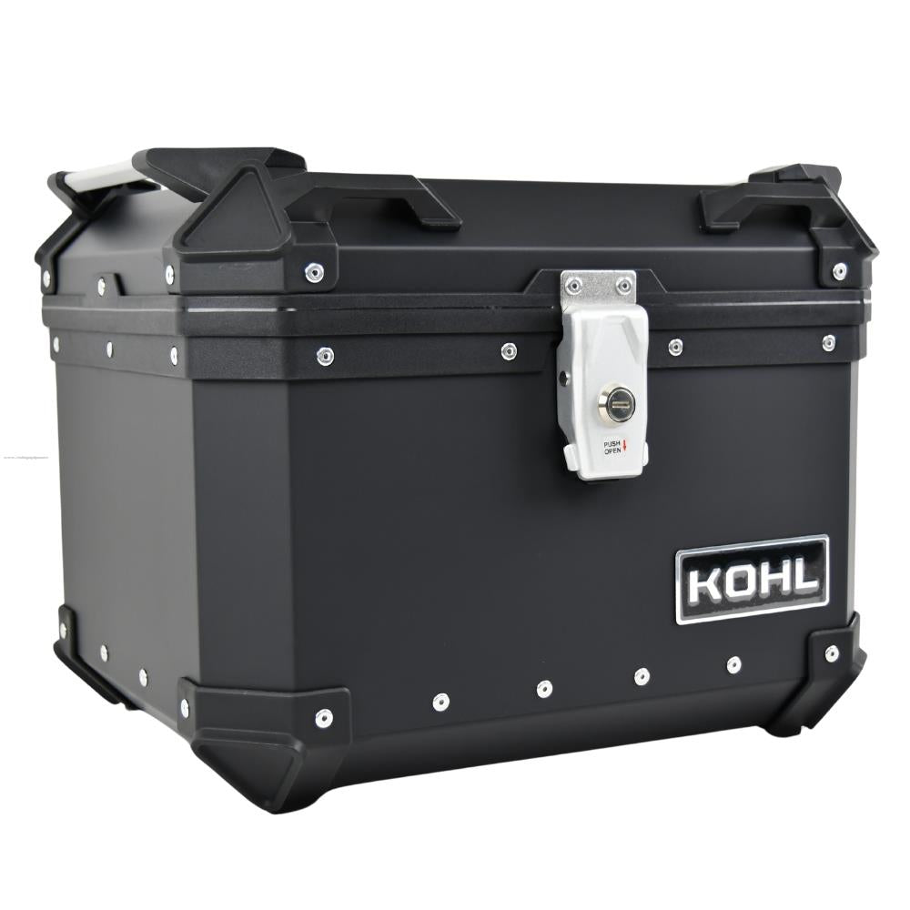 Baul Trasero Motocicleta Kohl Q1-Econ Aluminio Negro 40 Lts