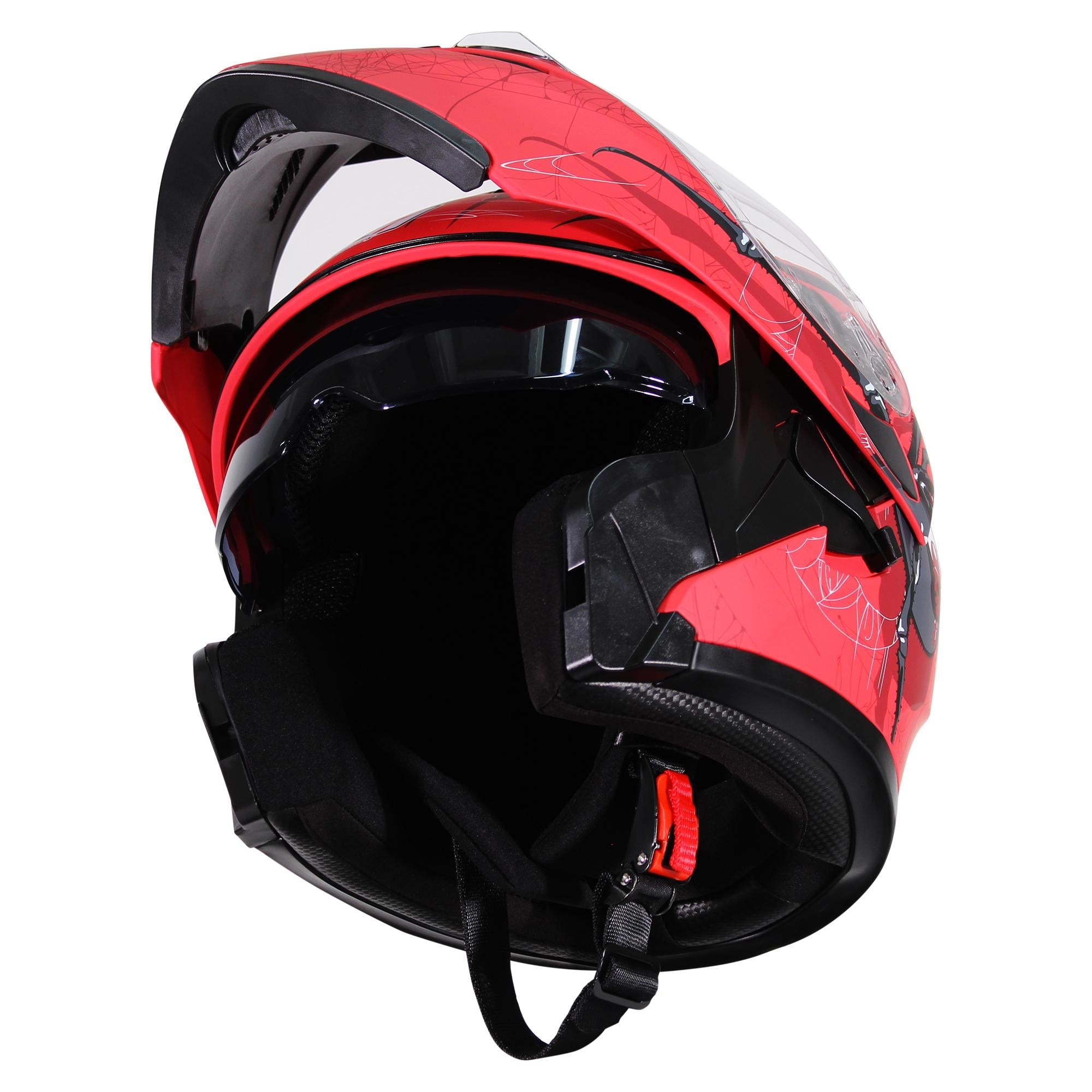 Casco Abatible R7 Racing Unscarred Spider Doble Mica DOT