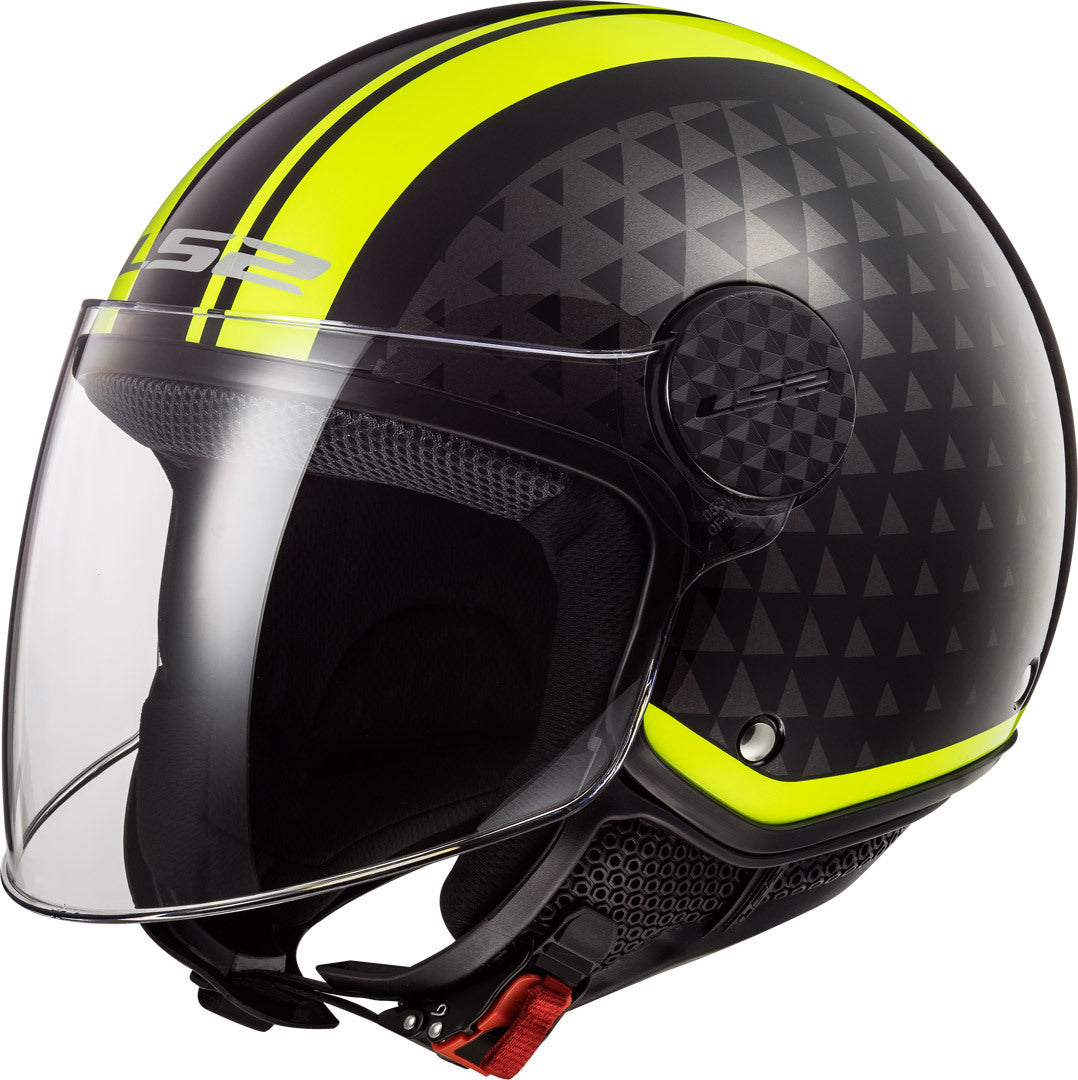 Casco Abierto LS2 Sphere Lux Crush Negro / Amarillo OF558