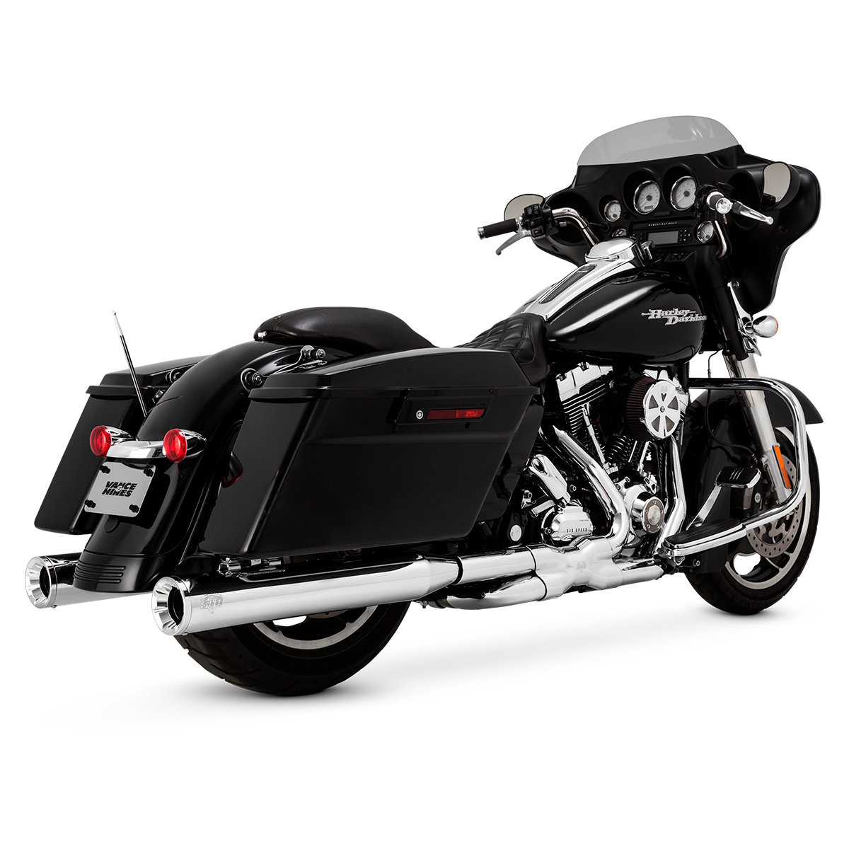 Escape Vance & Hines Eliminator 400 Slip Ons Cromo para Harley Davidson '95-'16 Touring (Colas)