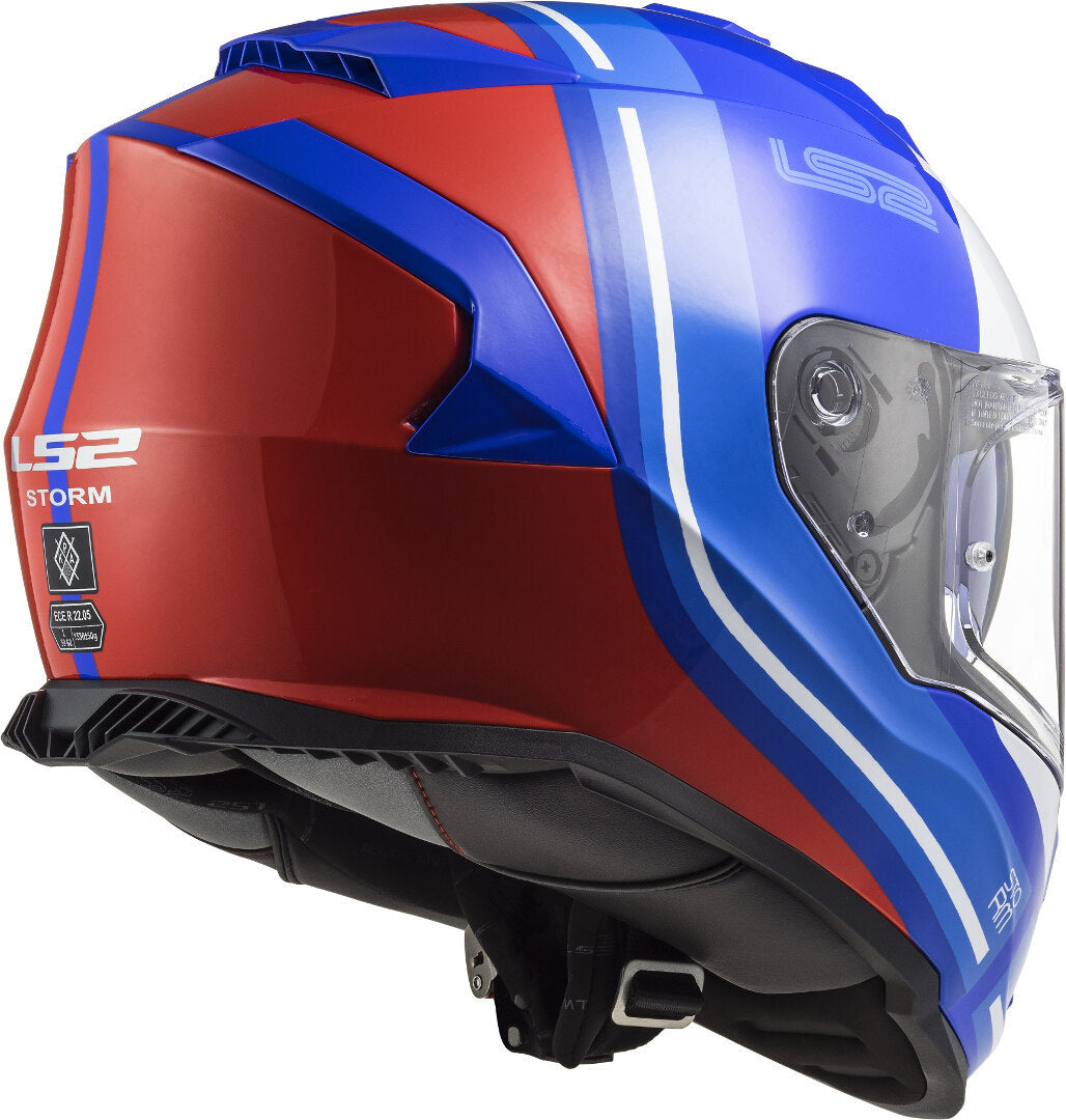 Casco Cerrado LS2 Storm II Slant Azul / Rojo FF800