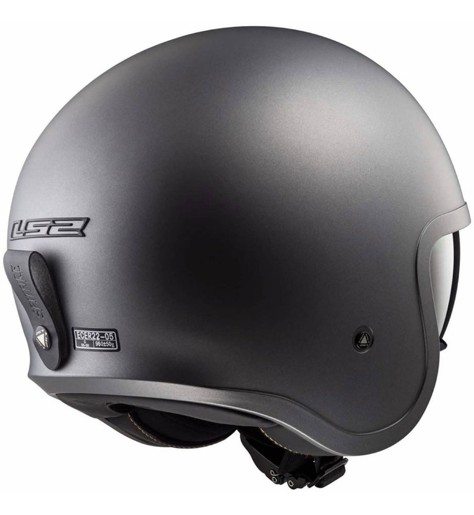 Casco Abierto LS2 Spitfire Solid Titanium Mate OF599