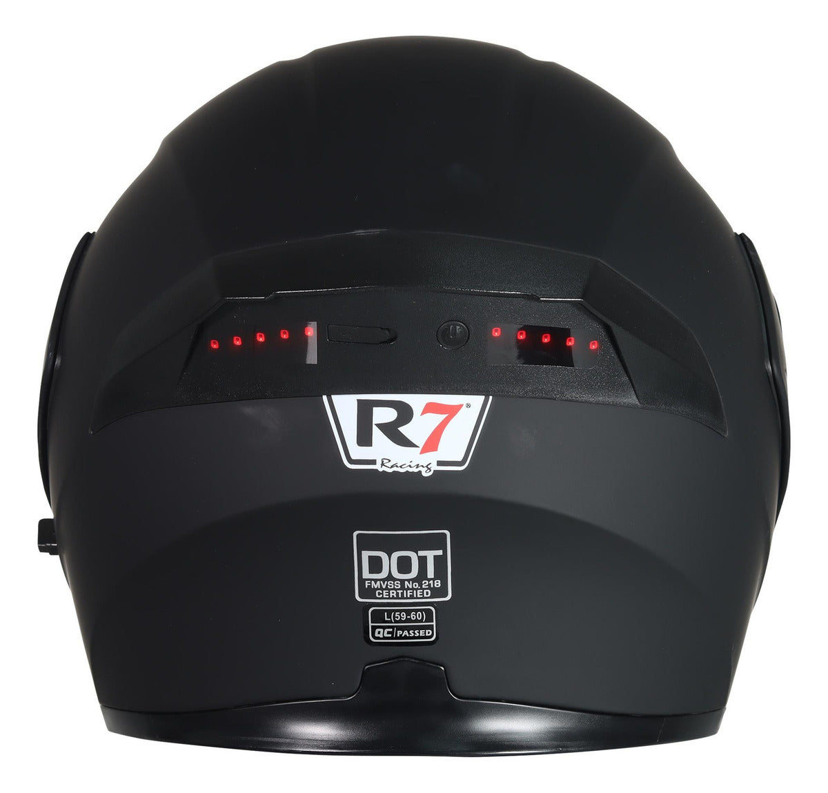 Casco Abatible R7 Racing Unscarred Con Led Doble Mica Dot