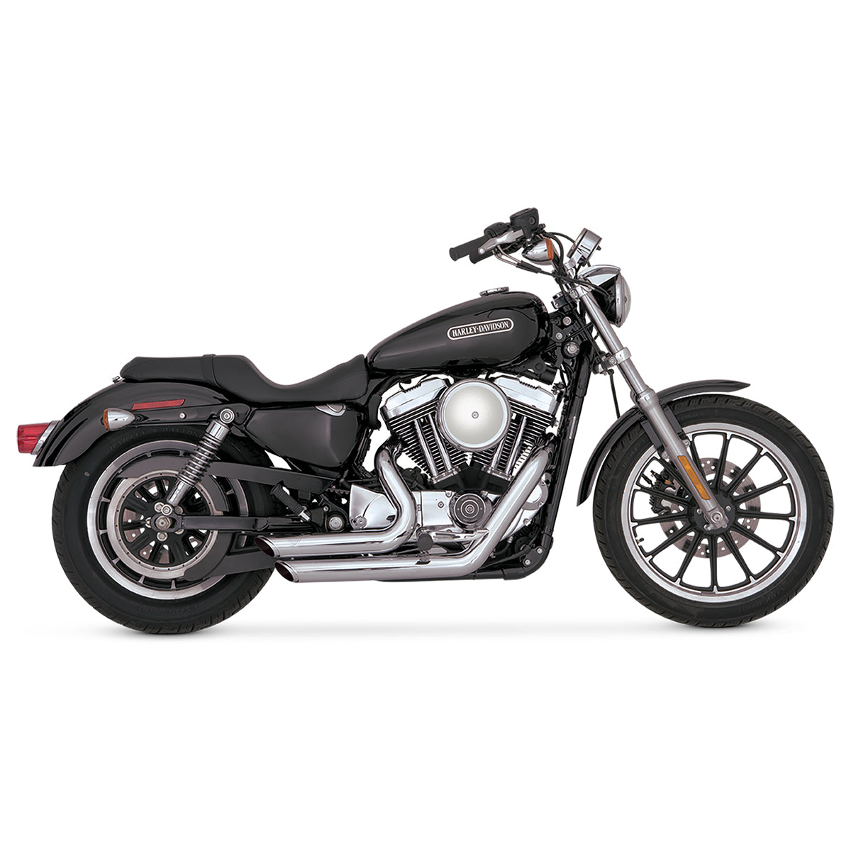 Escape Vance & Hines Shortshots Staggered Cromo para Harley Davidson '04-'13 Sportster (Sistema Completo)