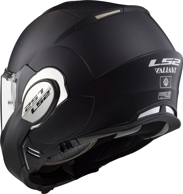 Casco Abatible LS2 Valiant 180 Degrees Solid Negro Mate FF399