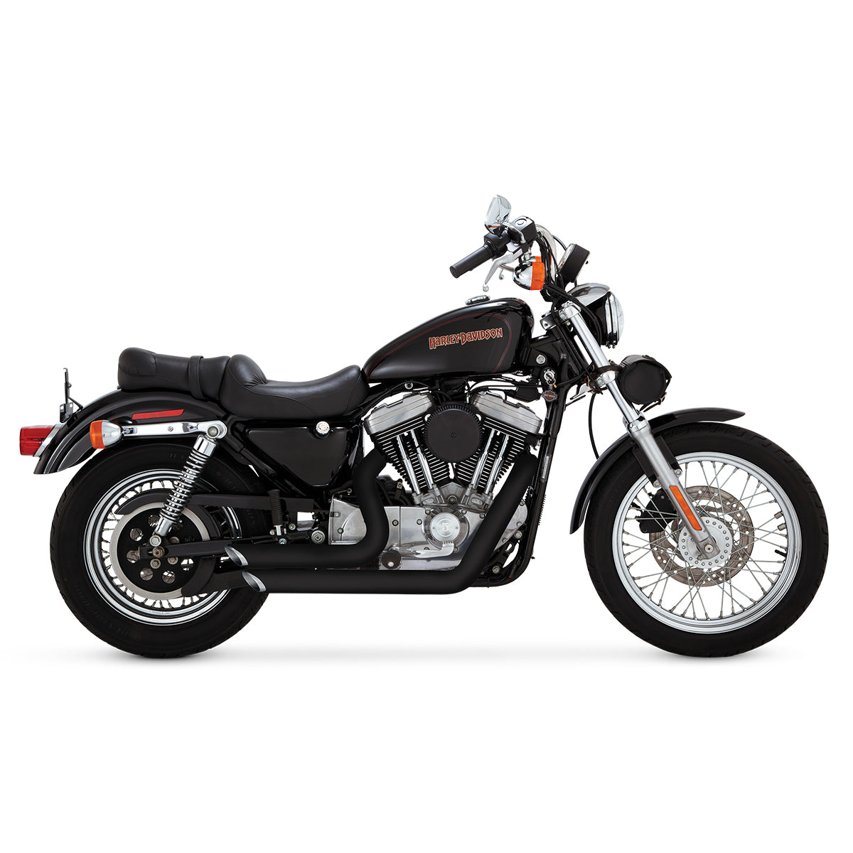 Escape Vance & Hines Shortshots Staggered Negro para Harley Davidson '99-'03 Sportster (Sistema Completo)