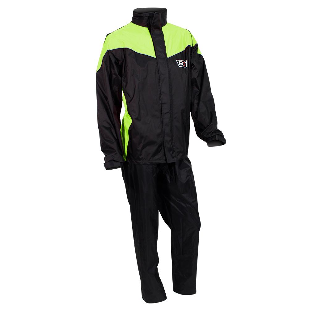 Impermeable R7 Racing Premium Negro & Amarillo