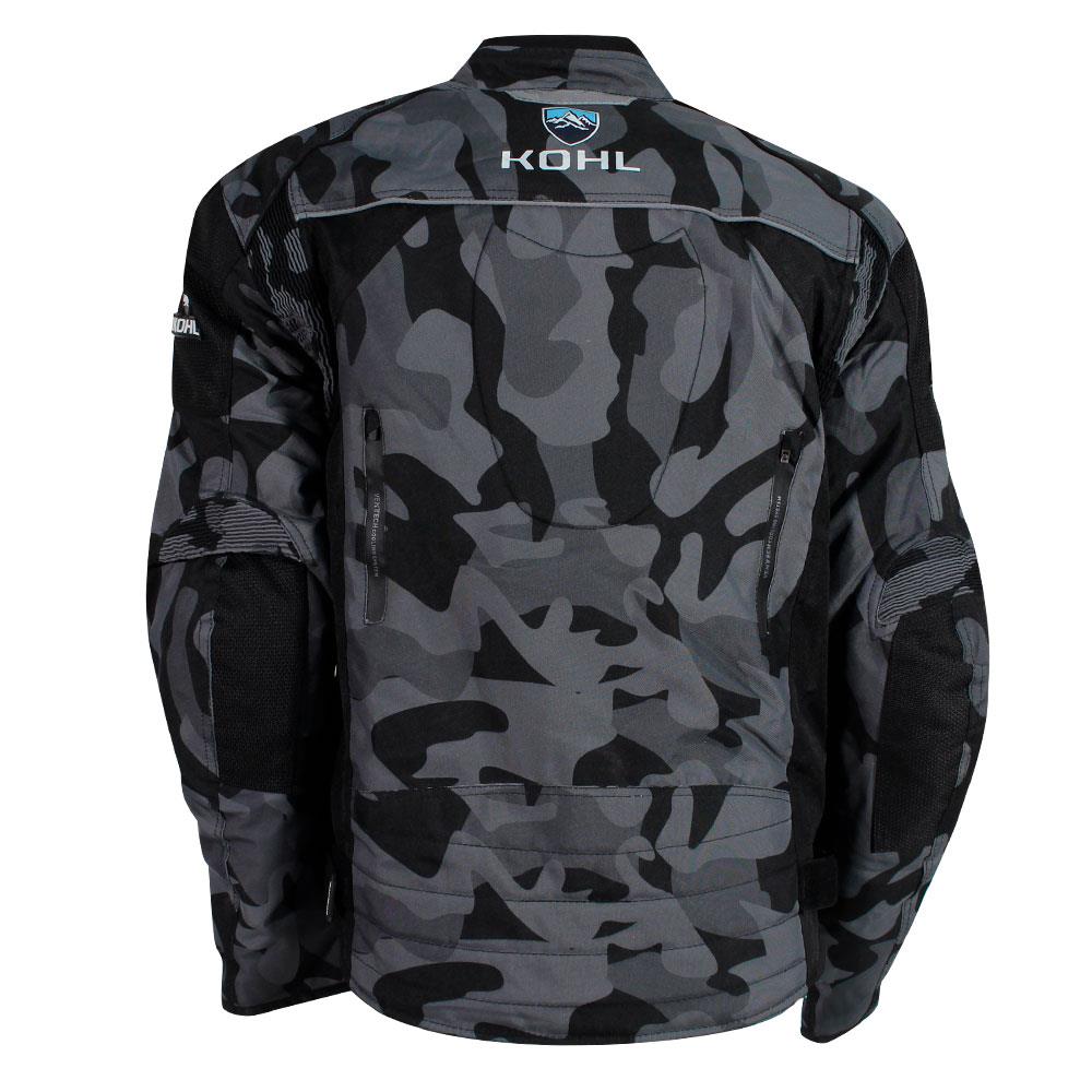 Chamarra Deportiva Kohl Negro Camo K-137 Textil