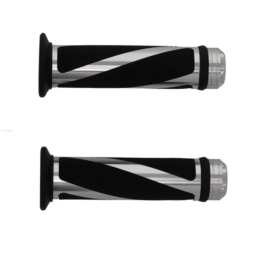 Puños Grips Universal Moto Rialli - Negro / Plata