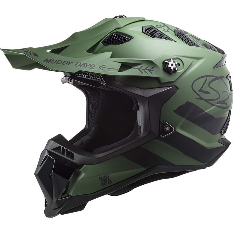 Casco Cross LS2 Subverter Cargo Verde Mate MX700