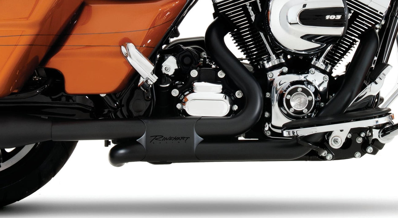 Escape Rinehart Racing Slimline Black para Harley Davidson '17-'24 Touring (Headers)