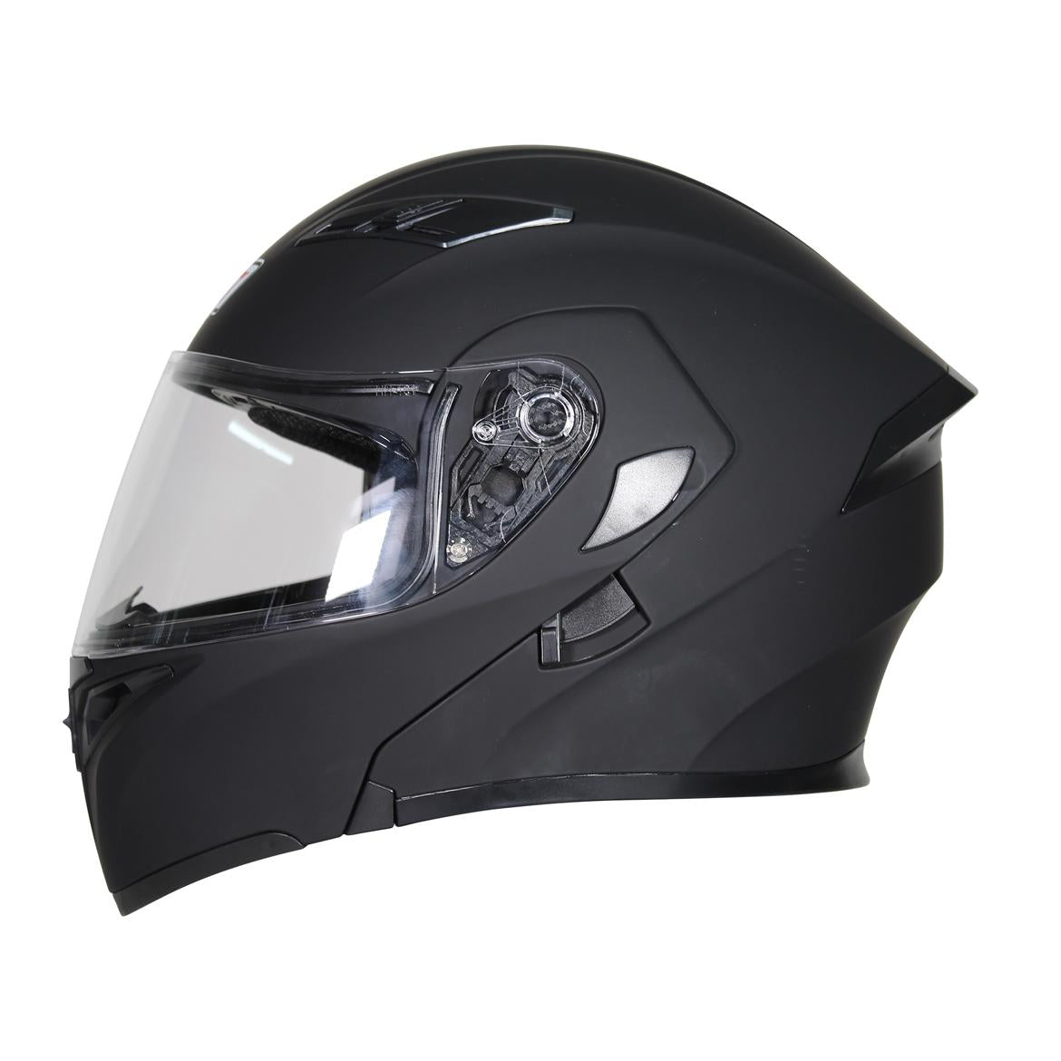 Casco Abatible R7 Racing Unscarred Solid Doble Mica DOT Negro