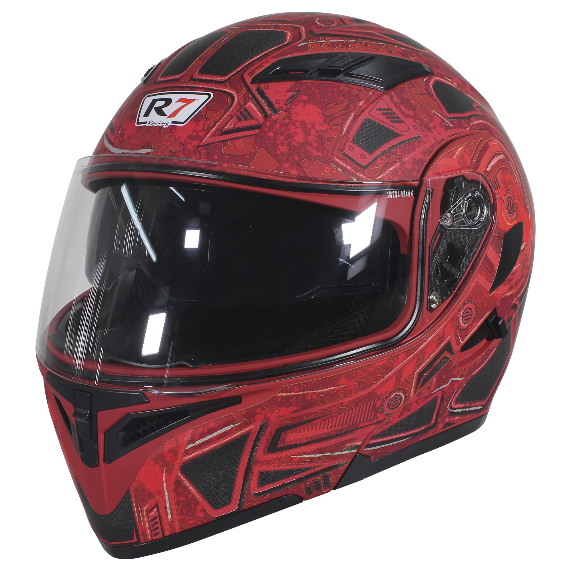 Casco Abatible R7 Racing Unscarred Militar Doble Mica DOT