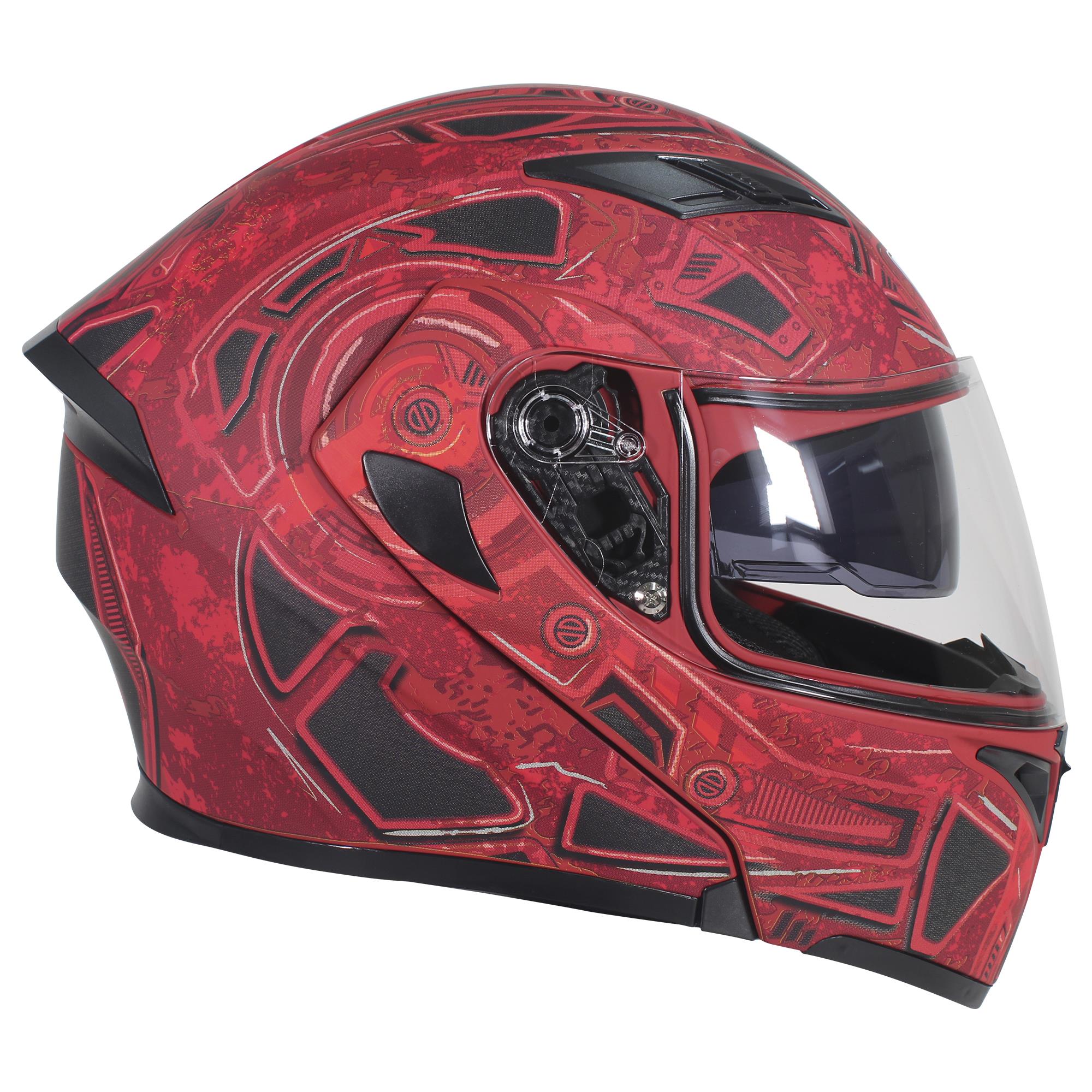 Casco Abatible R7 Racing Unscarred Militar Doble Mica DOT
