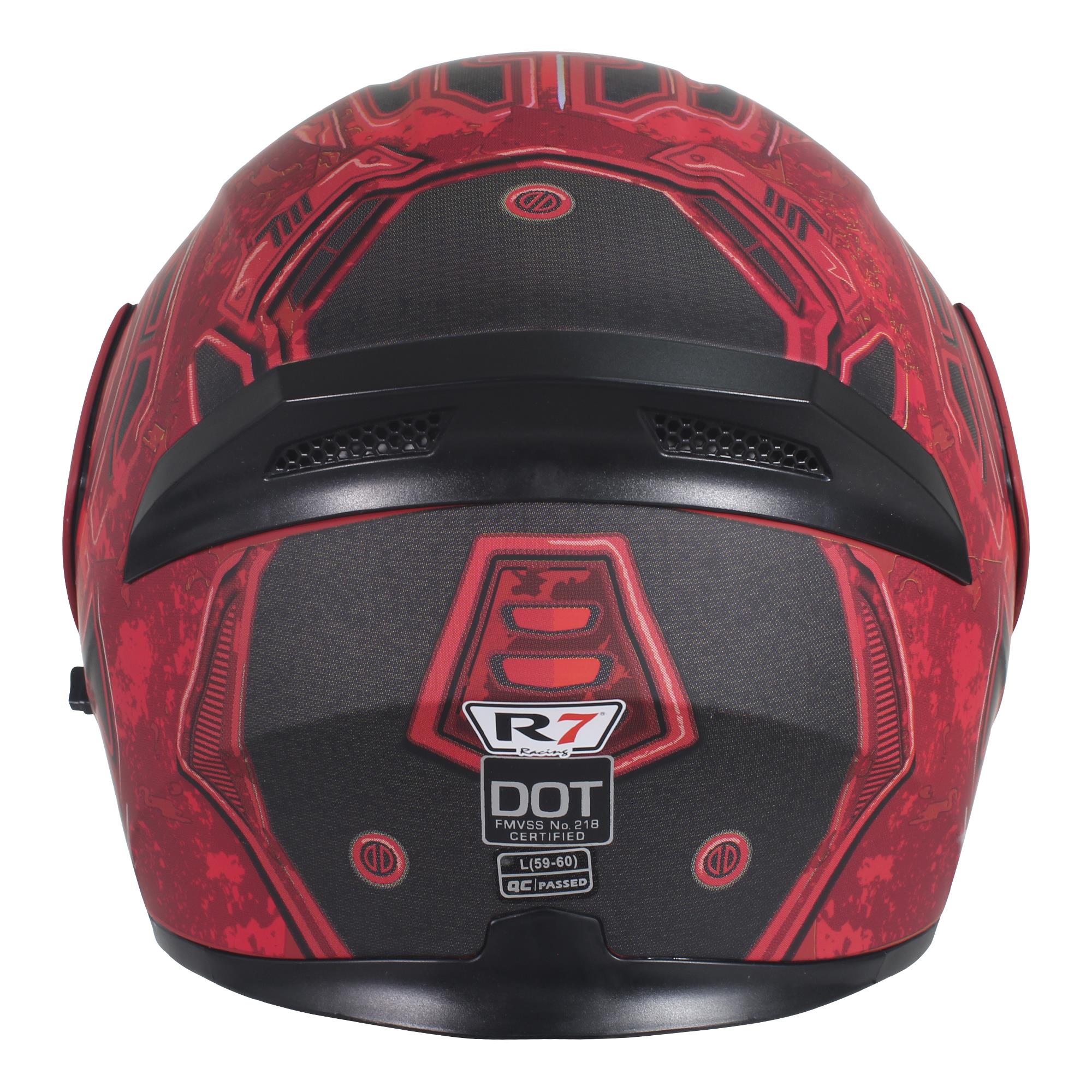 Casco Abatible R7 Racing Unscarred Militar Doble Mica DOT