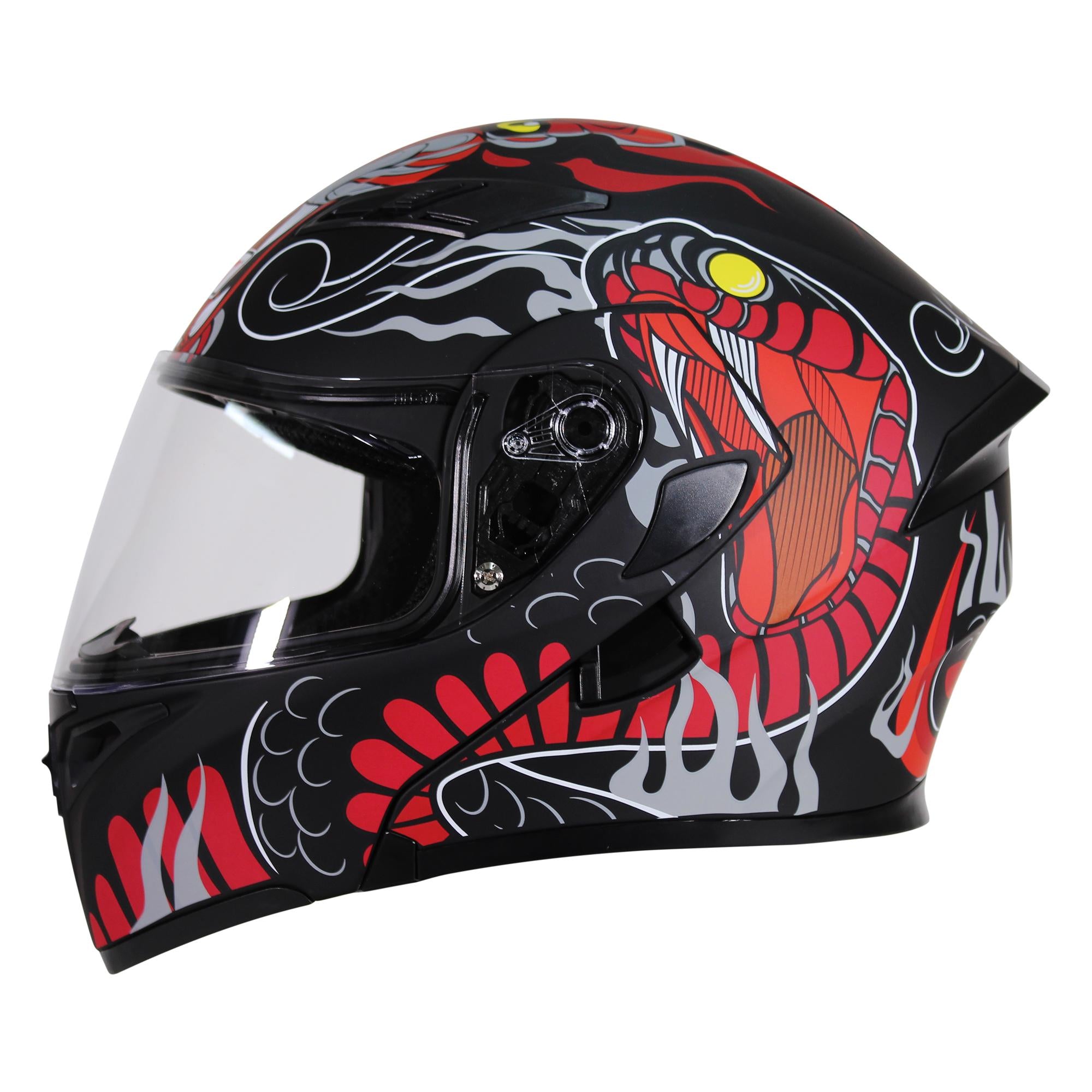 Casco Abatible R7 Racing Unscarred Snake Doble Mica DOT