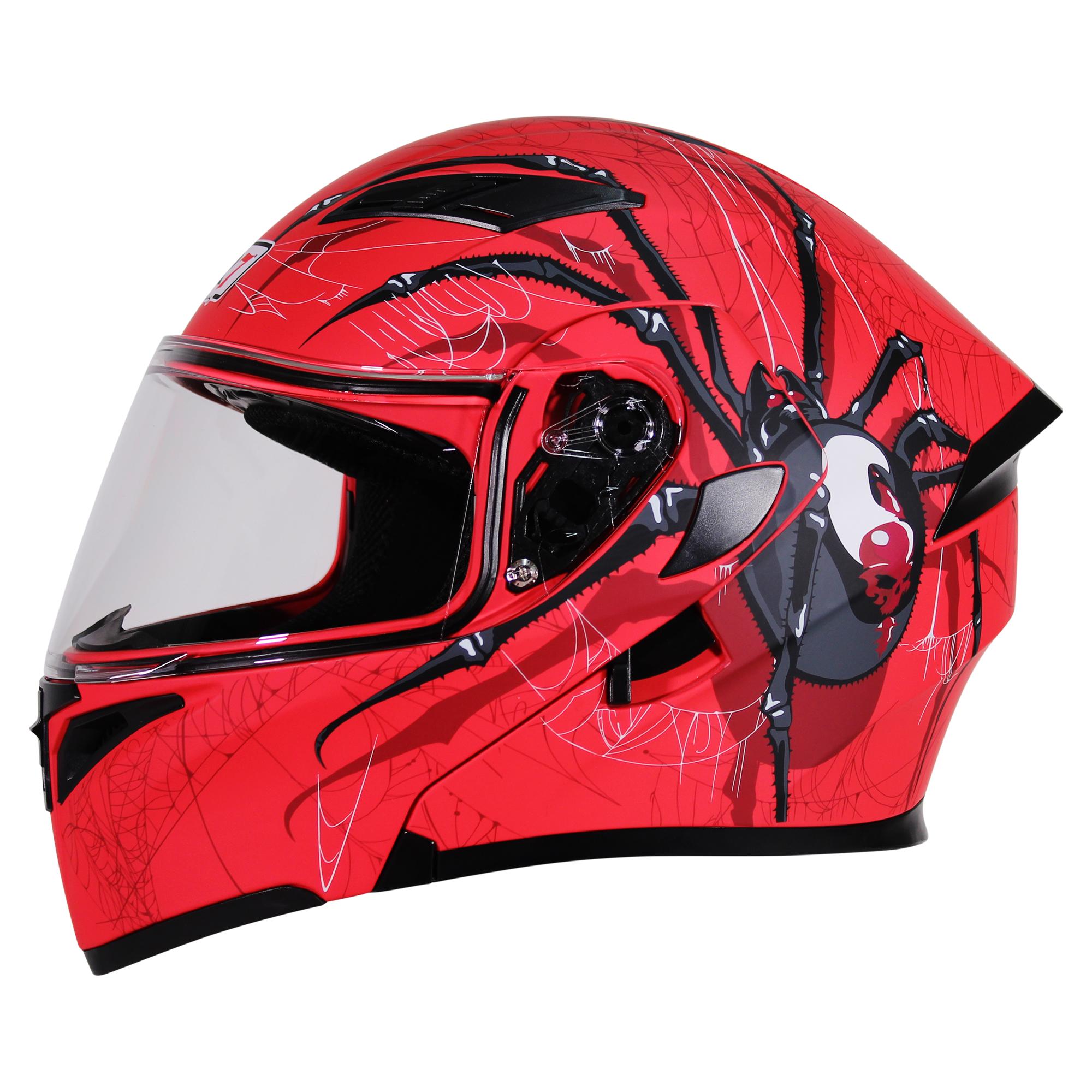 Casco Abatible R7 Racing Unscarred Spider Doble Mica DOT