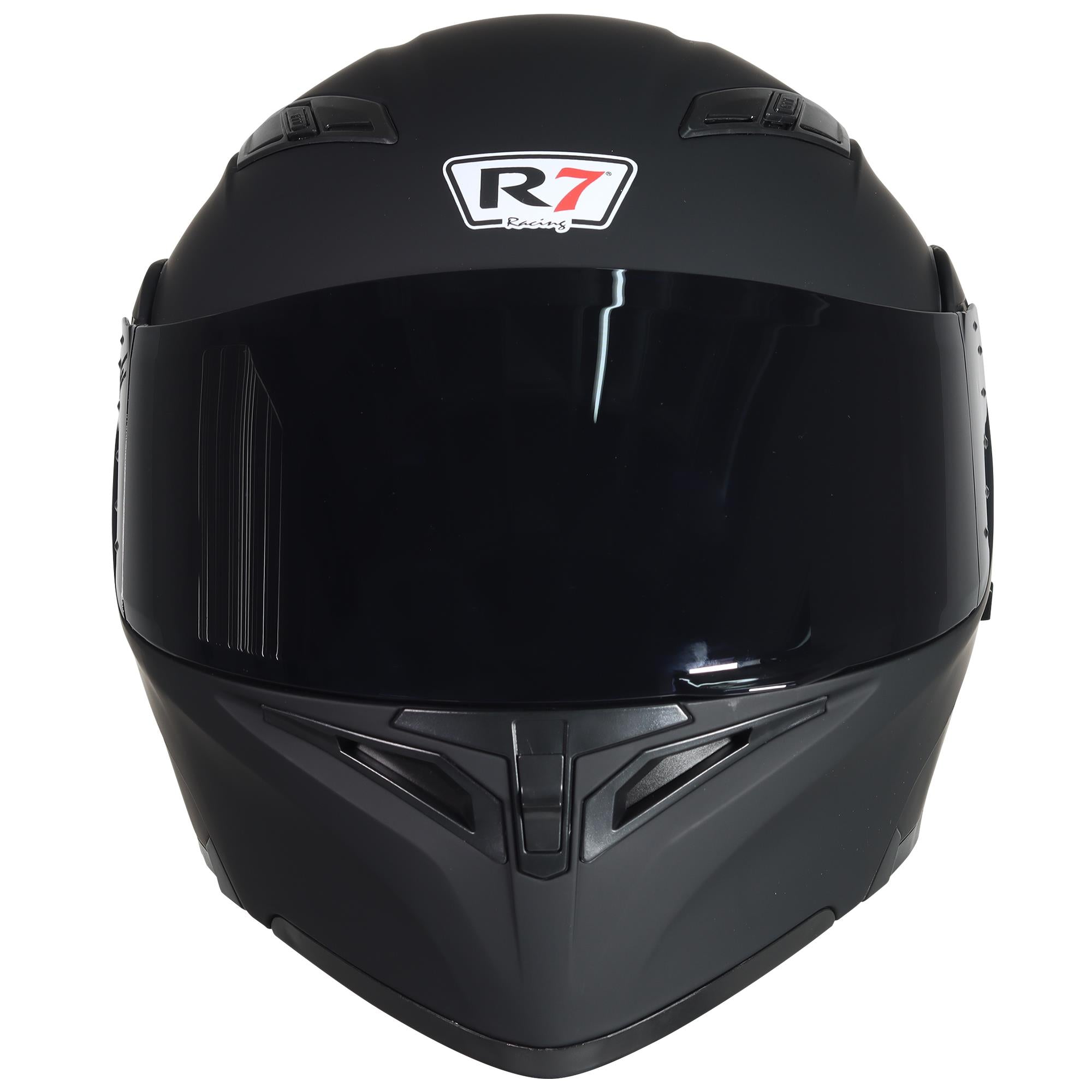 Casco Abatible R7 Racing Unscarred LED DOT Negro Mate