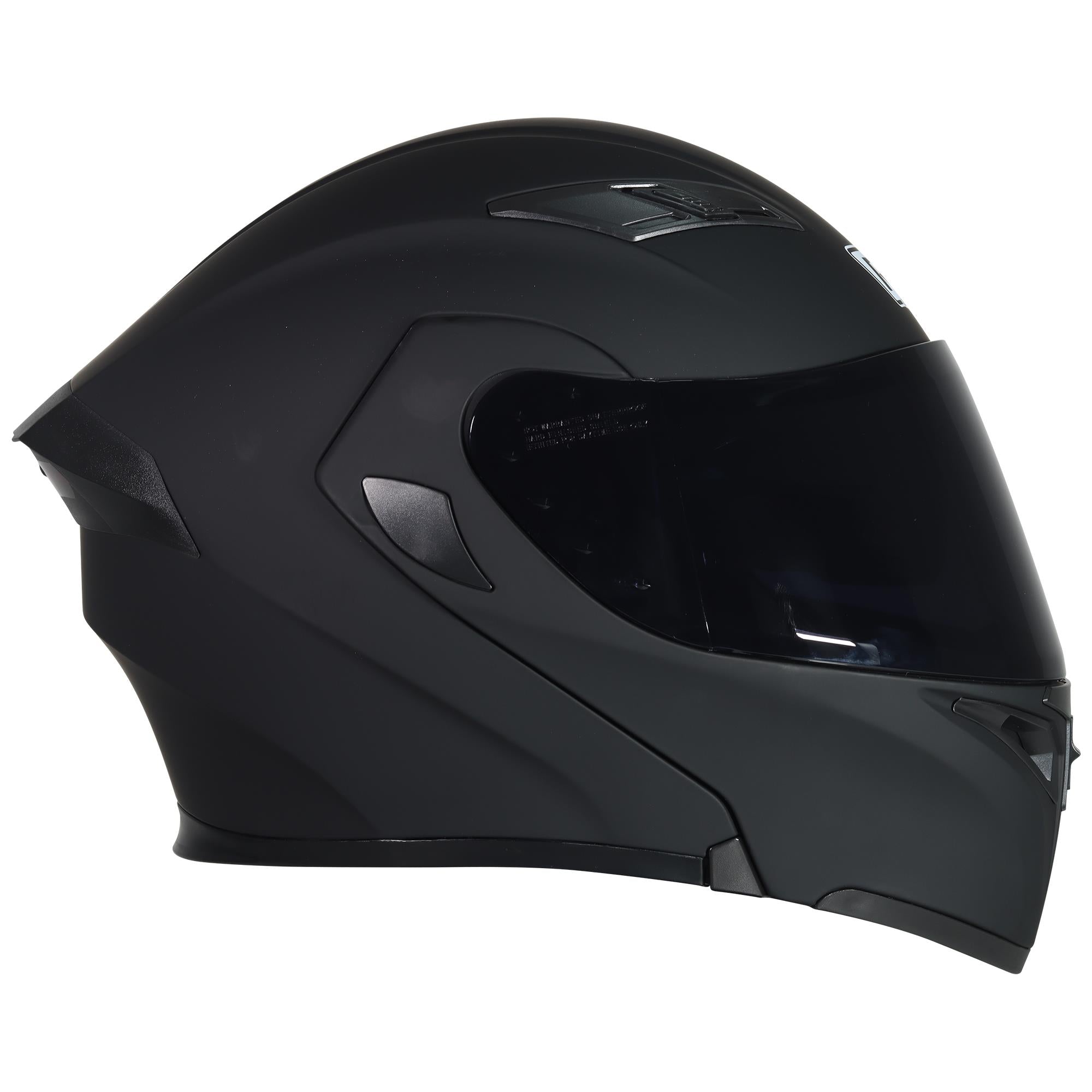 Casco Abatible R7 Racing Unscarred LED DOT Negro Mate