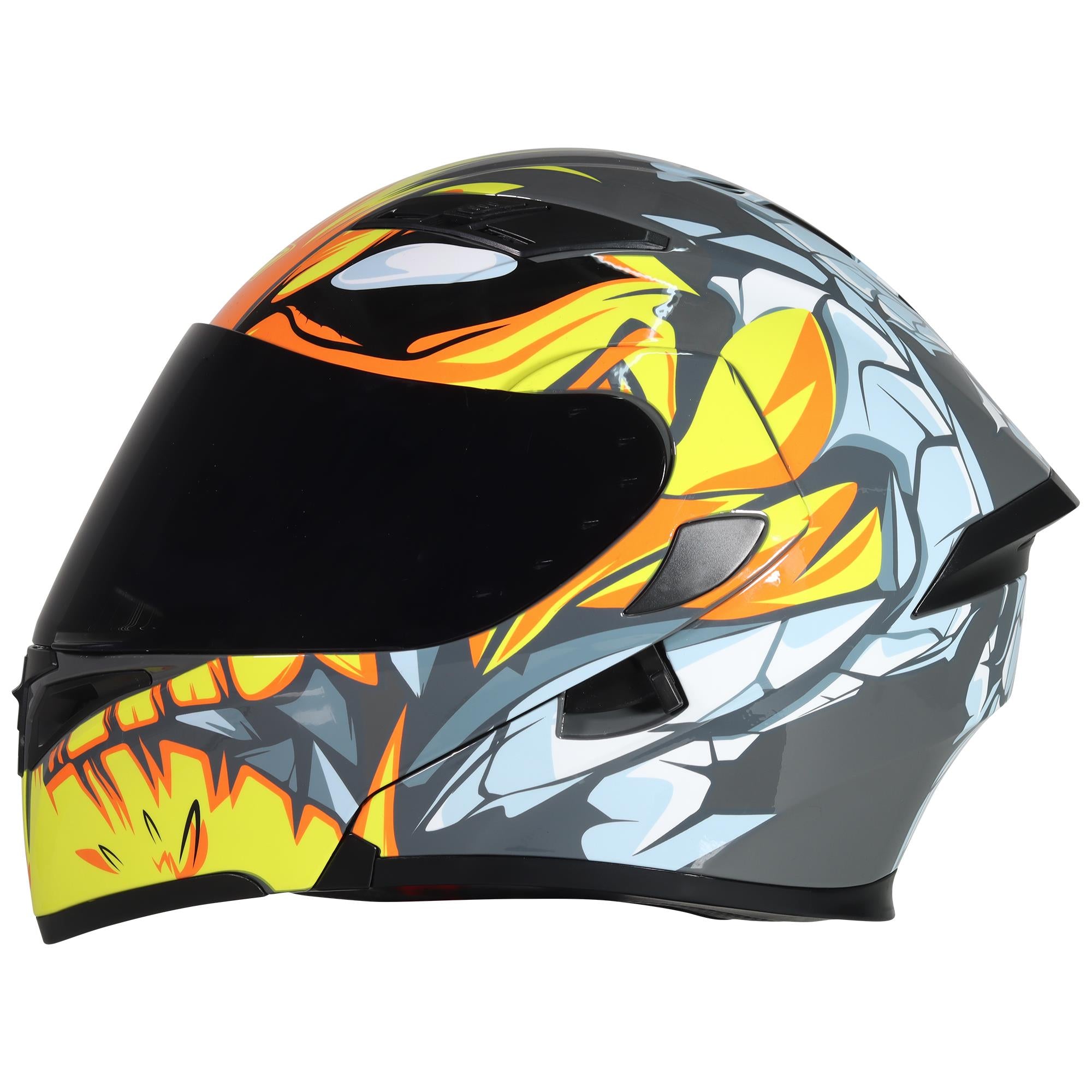 Casco Abatible R7 Racing Unscarred Inflames Doble Mica DOT