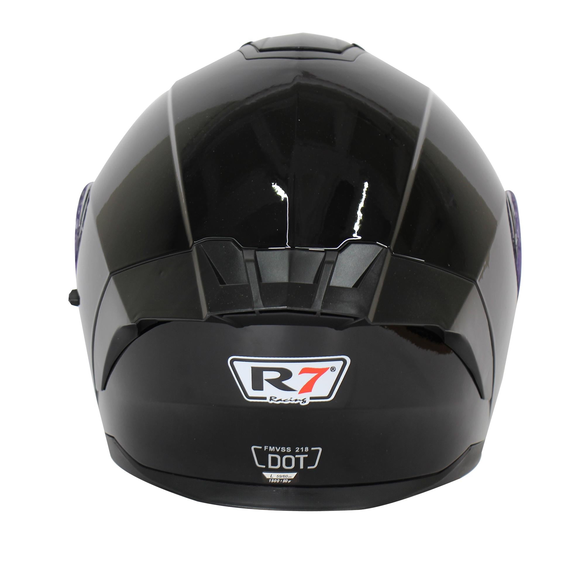 Casco Abatible R7 Racing Alfa DOT Negro Brillante