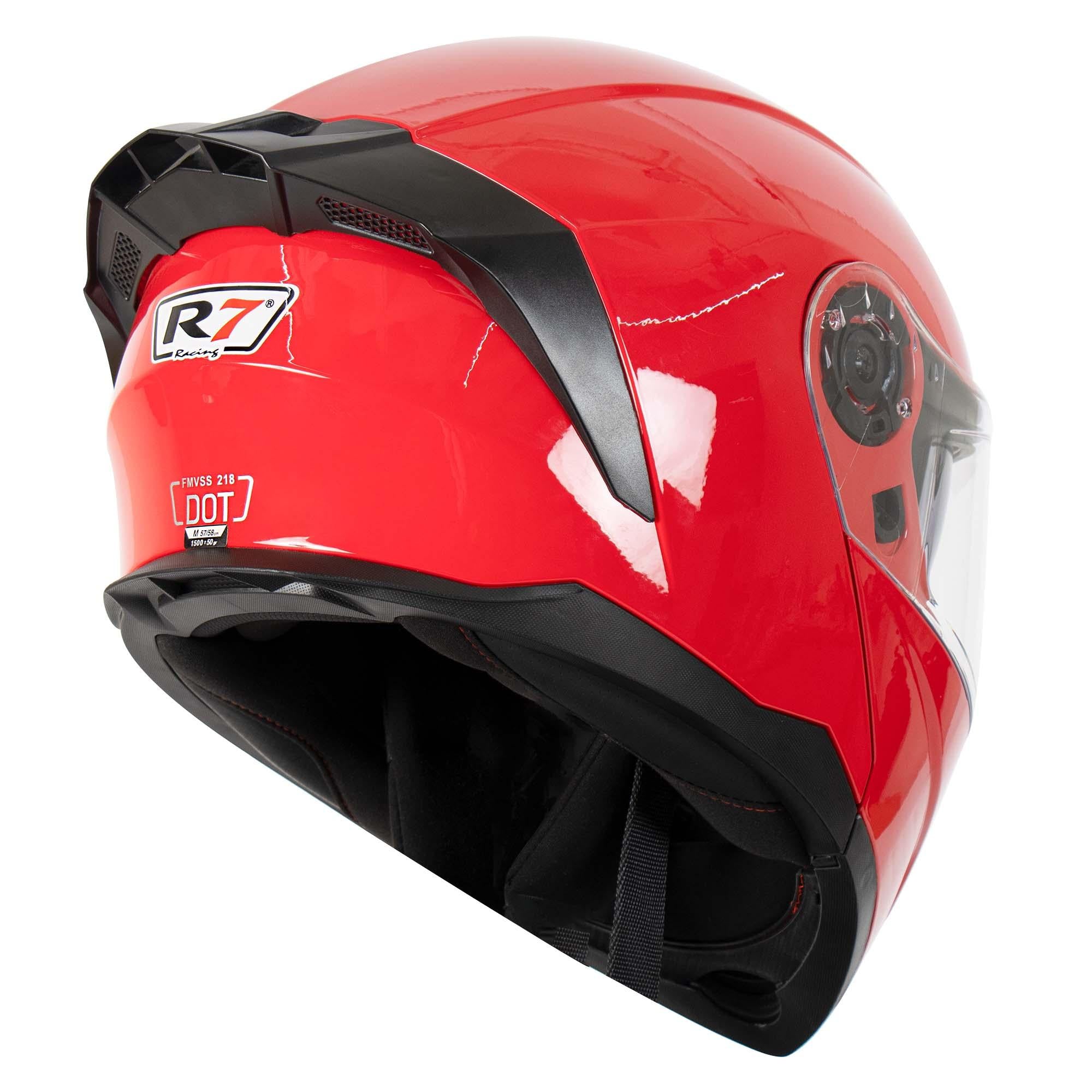 Casco Abatible R7 Racing Alfa DOT Rojo Brillante