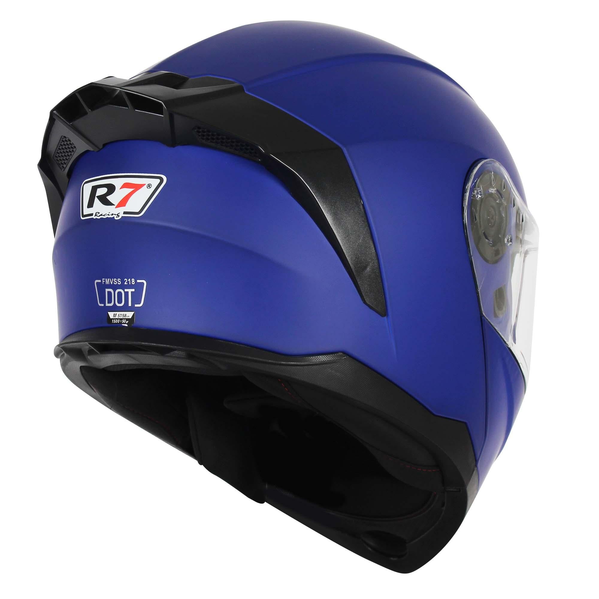 Casco Abatible R7 Racing Alfa DOT Azul Mate