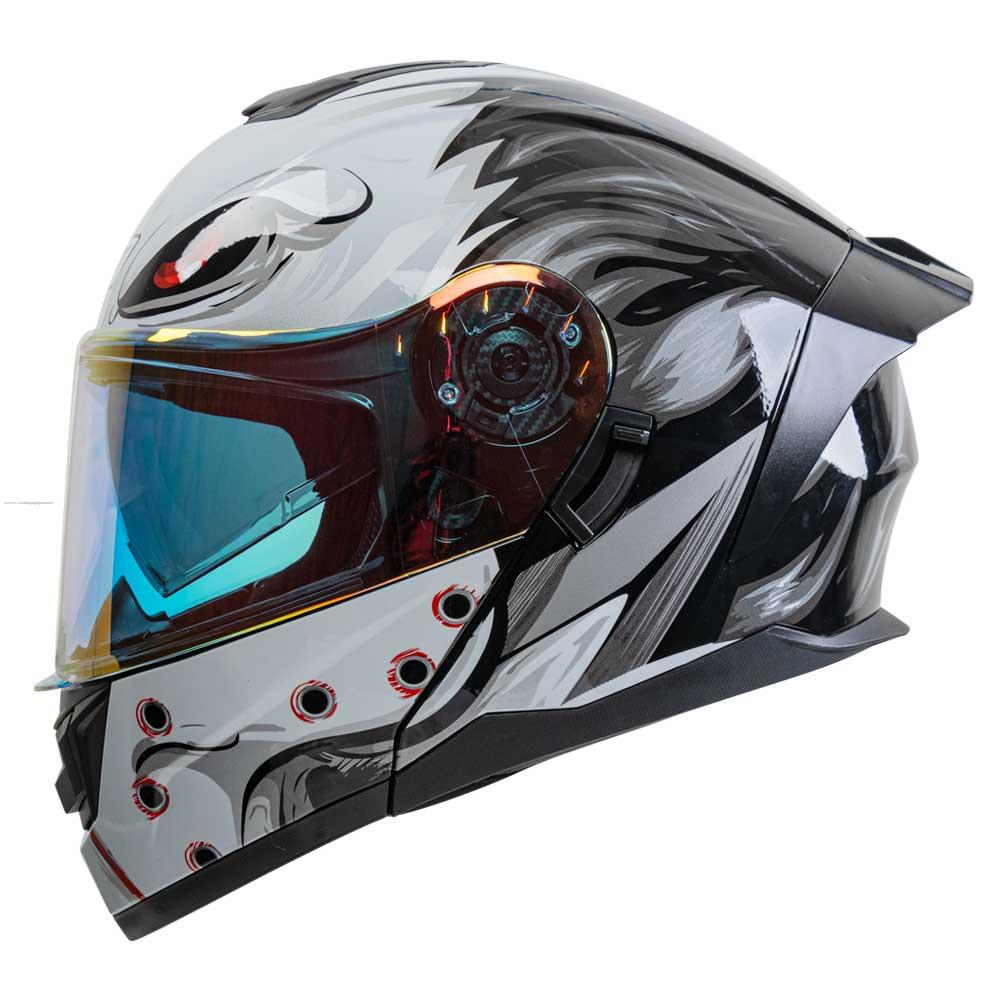 Casco Abatible R7 Racing Alfa Doble Mica DOT Wizard (Mica Premium Night Vision)