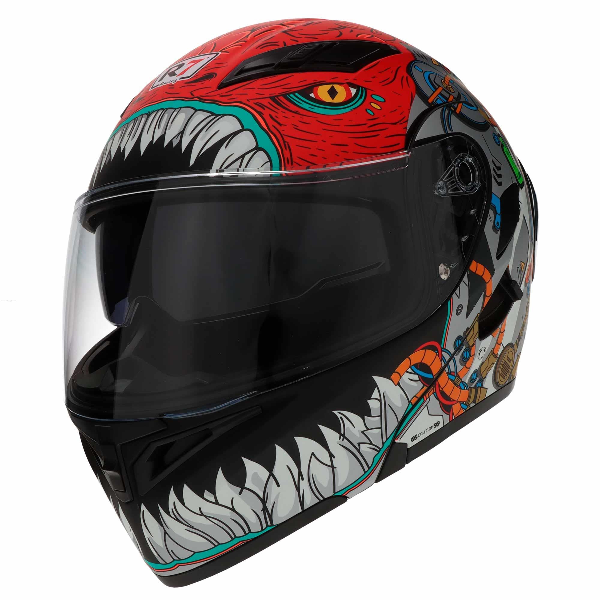 Casco Abatible R7 Racing Unscarred Robot Doble Mica DOT