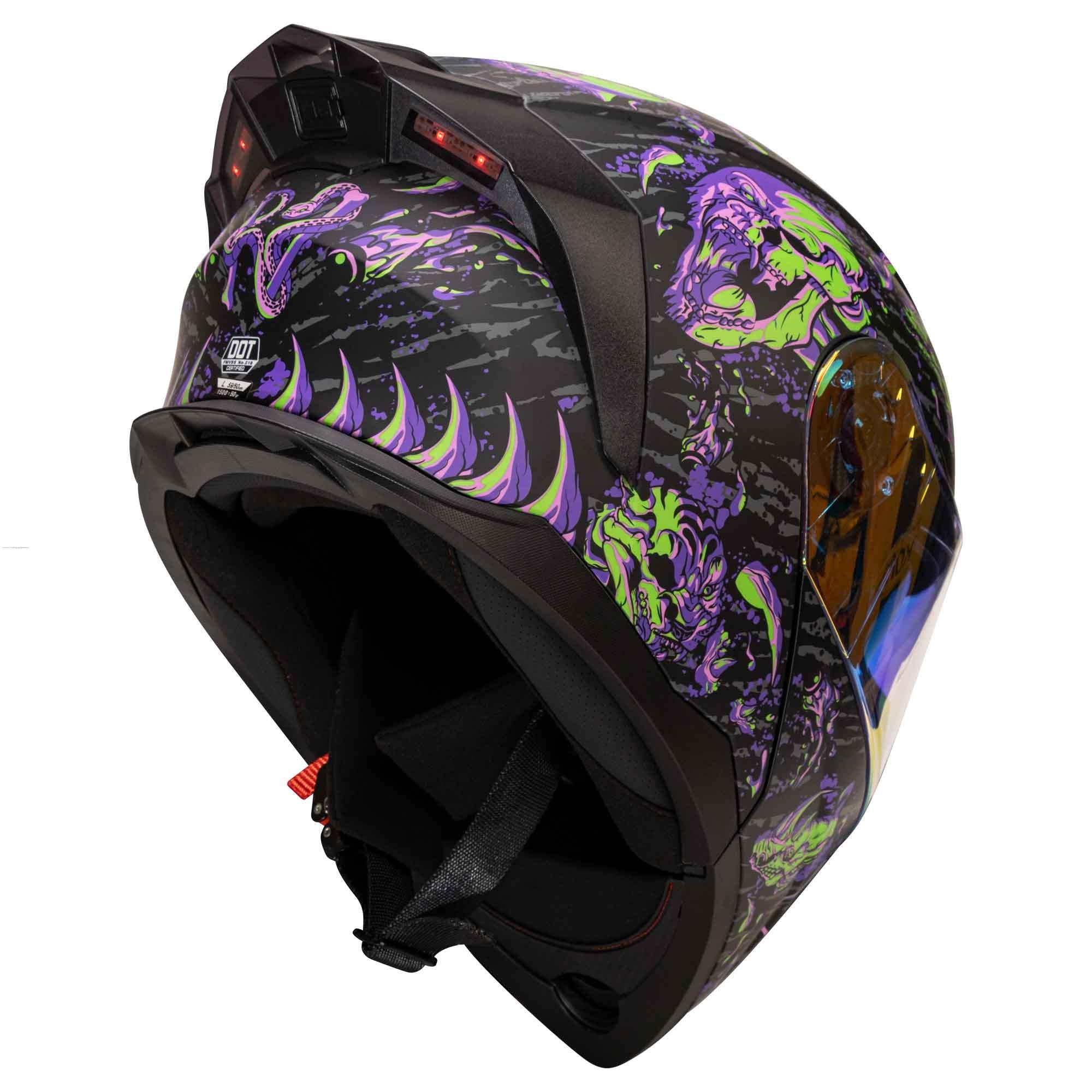 Casco Abatible R7 Racing Alfa LED DOT Animal
