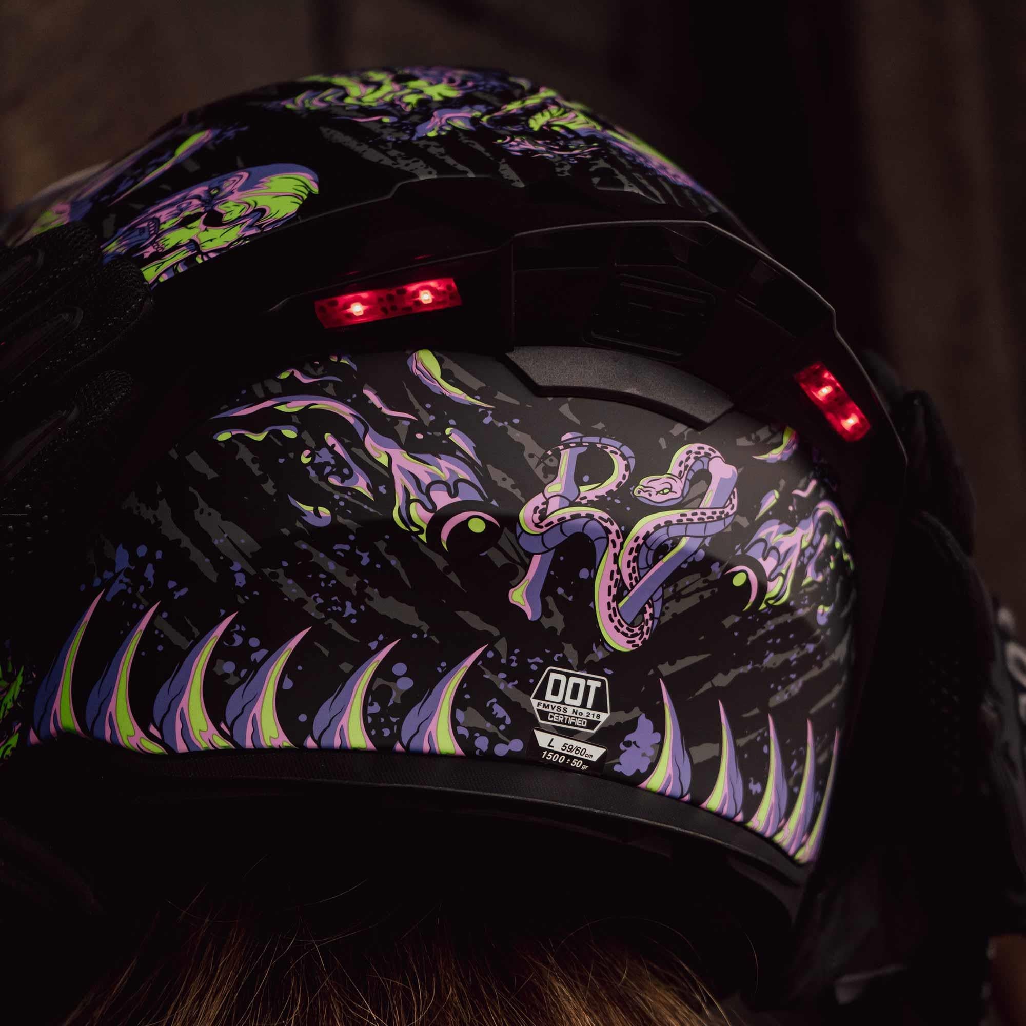 Casco Abatible R7 Racing Alfa LED DOT Animal