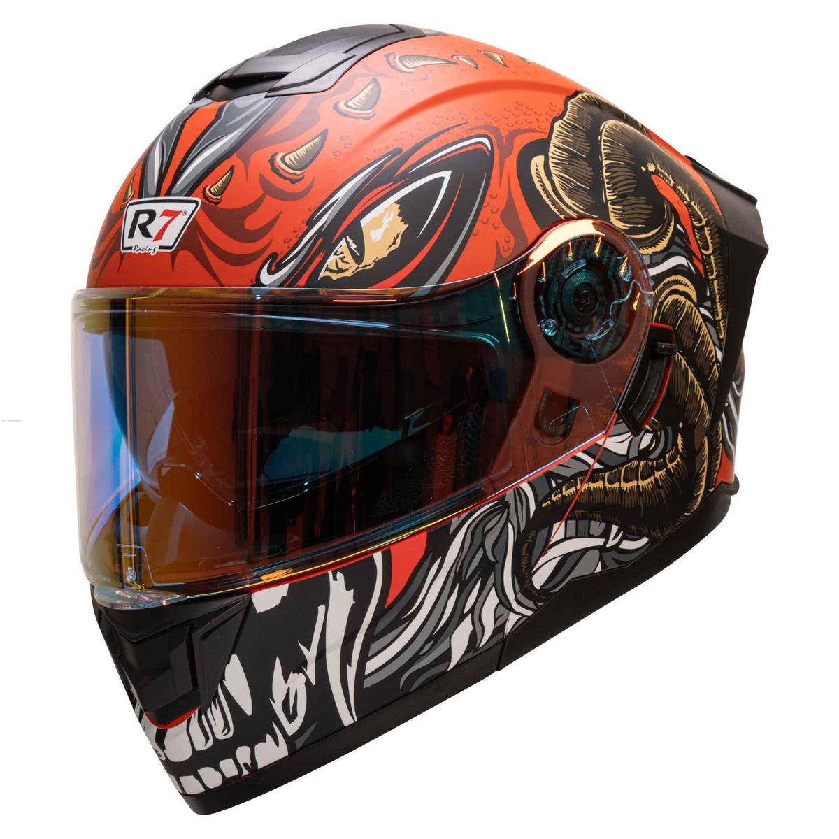 Casco Abatible R7 Racing Alfa con Luz LED  - The King (DOT)