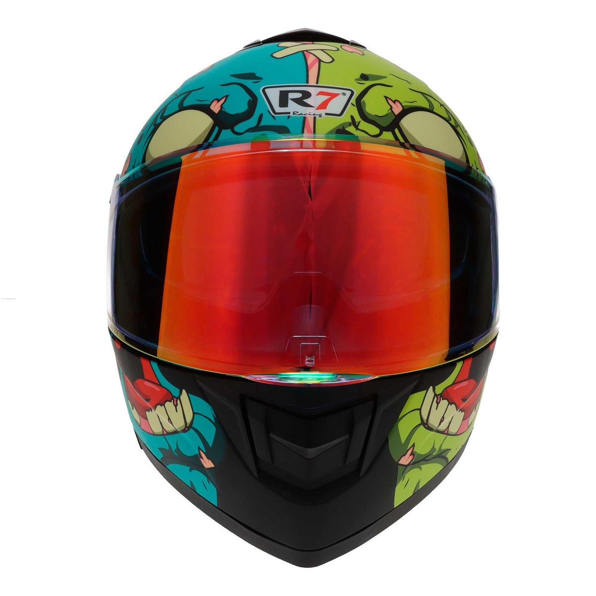Casco Abatible R7 Racing Alfa con Luz LED  - Zombie (DOT)