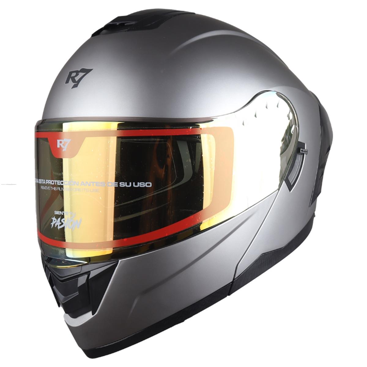 Casco Abatible R7 Racing Omega Gris Mate ABS / DOT XL