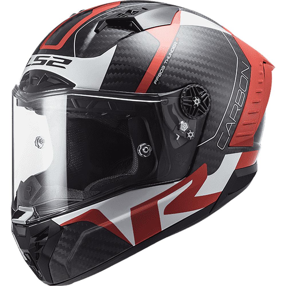 Casco Cerrado LS2 Thunder C Racing 1 Rojo / Blanco FF805