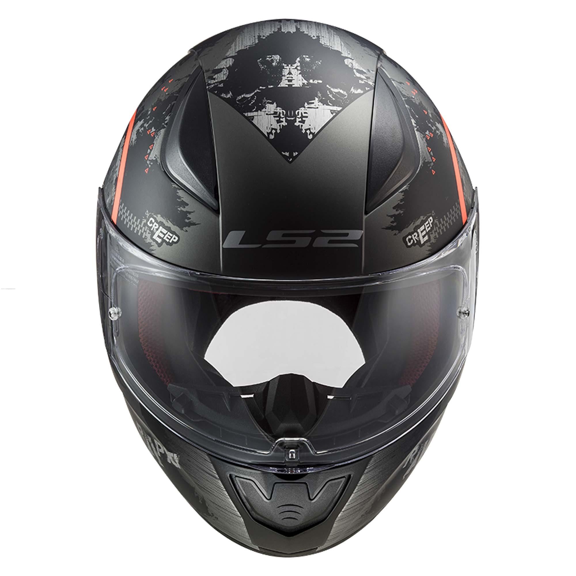 Casco Cerrado LS2 Rapid II Circle Titanium Naranja FF353