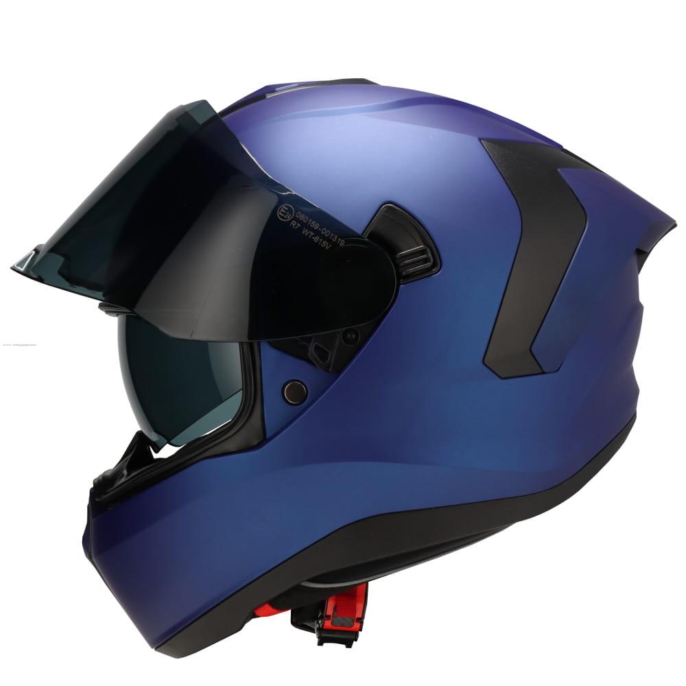 Casco Cerrado R7 Racing Sentry ECE Azul Mate