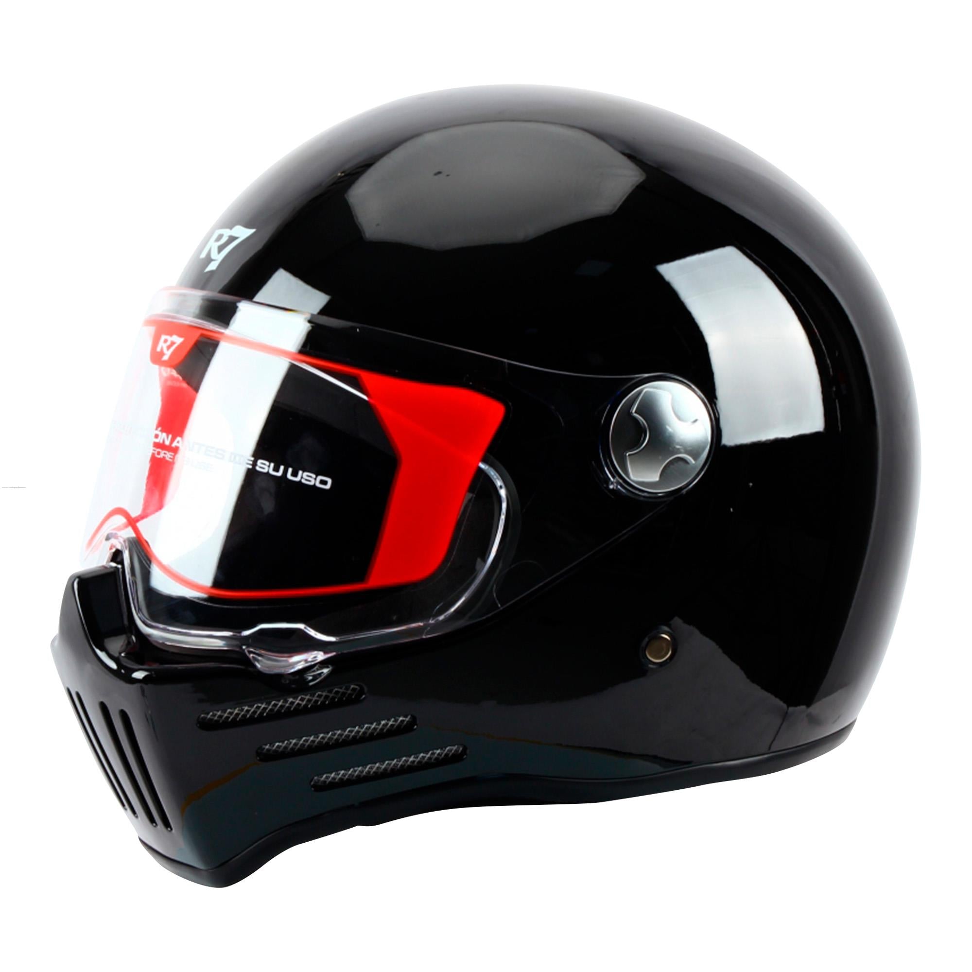 Casco Cerrado R7 Racing Clancy DOT Negro Brillante