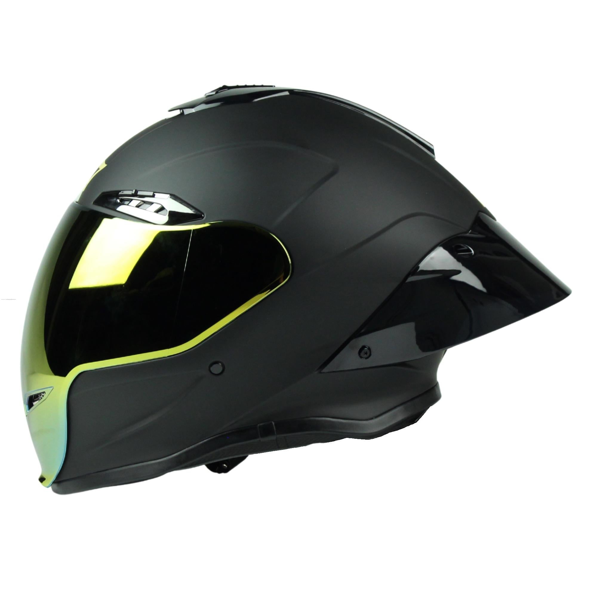 Casco Cerrado R7 Racing Arrow Negro Mate Big Spoiler