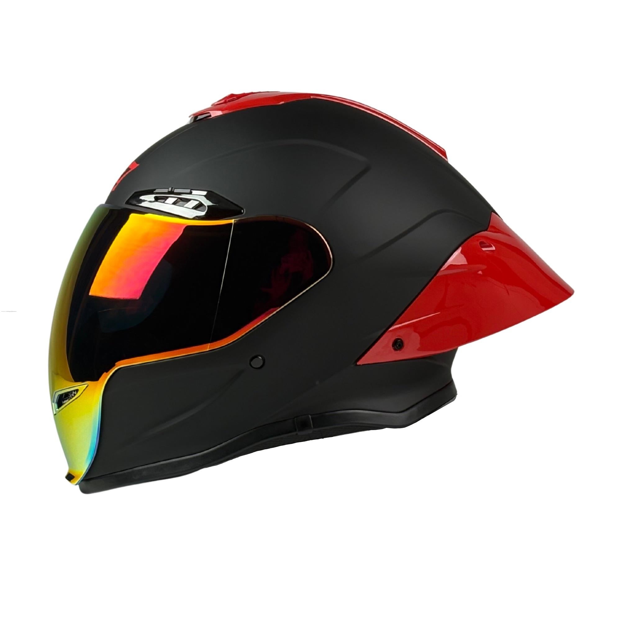 Casco Cerrado R7 Racing Arrow Negro Mate Big Spoiler