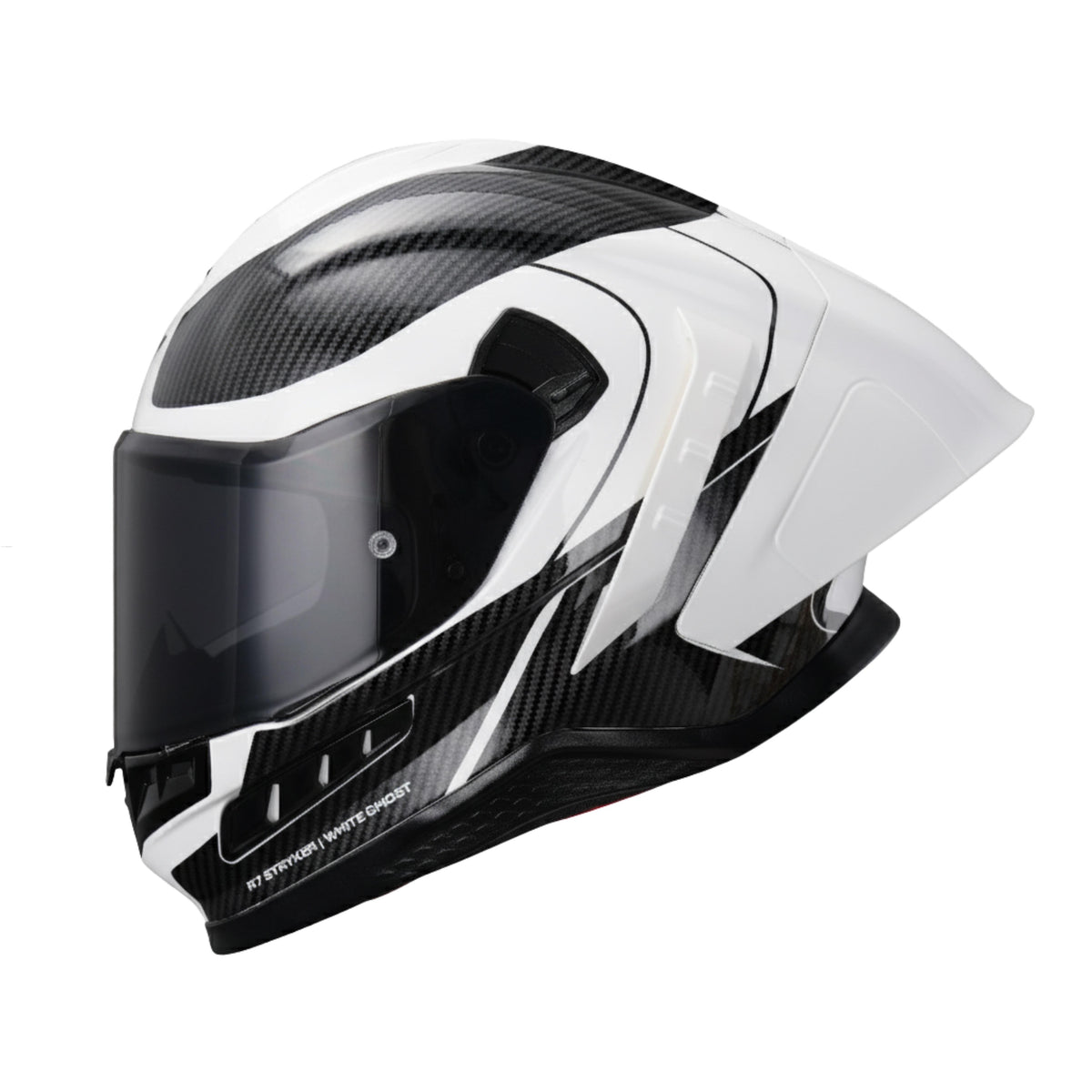 Casco Cerrado R7 Racing Stryker - Blanco / Negro