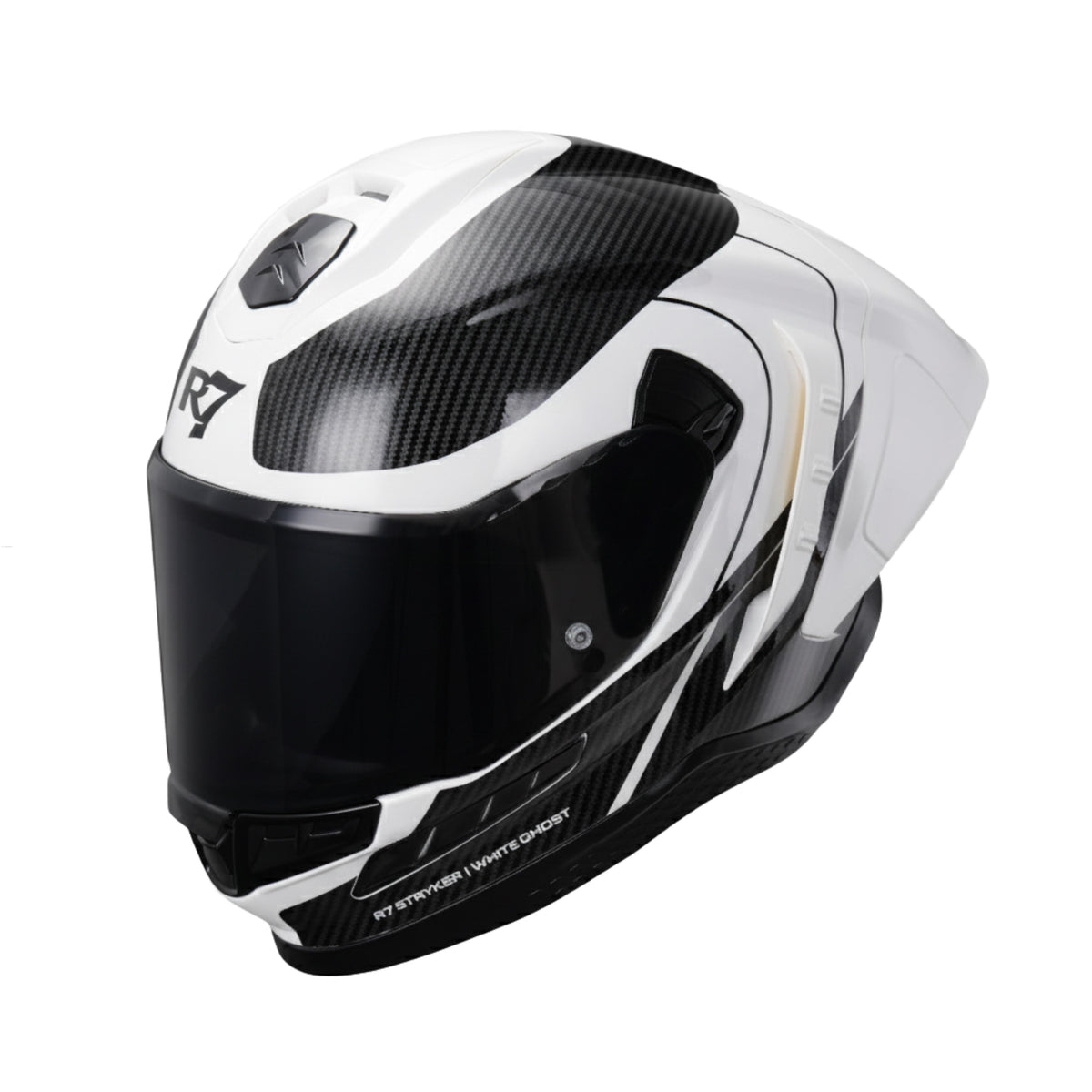 Casco Cerrado R7 Racing Stryker - Blanco / Negro