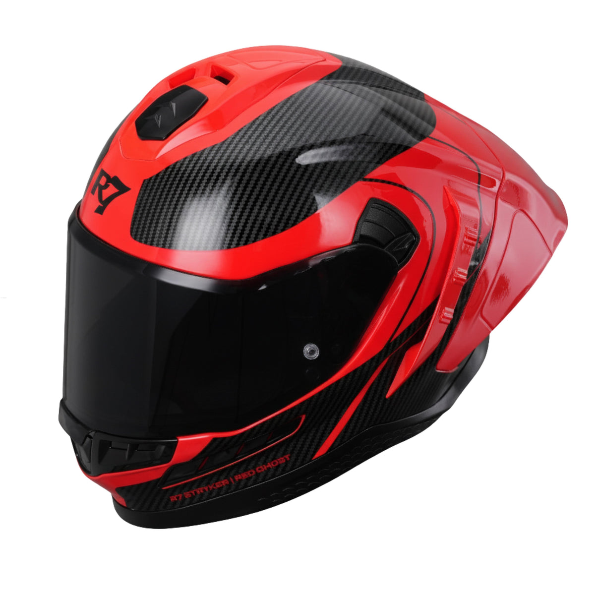 Casco Cerrado R7 Racing Stryker - Rojo / Negro