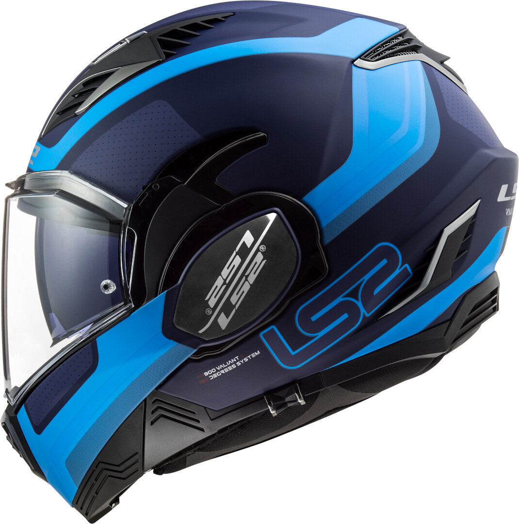 Casco Abatible LS2 Valiant II Orbit Azul Mate FF900