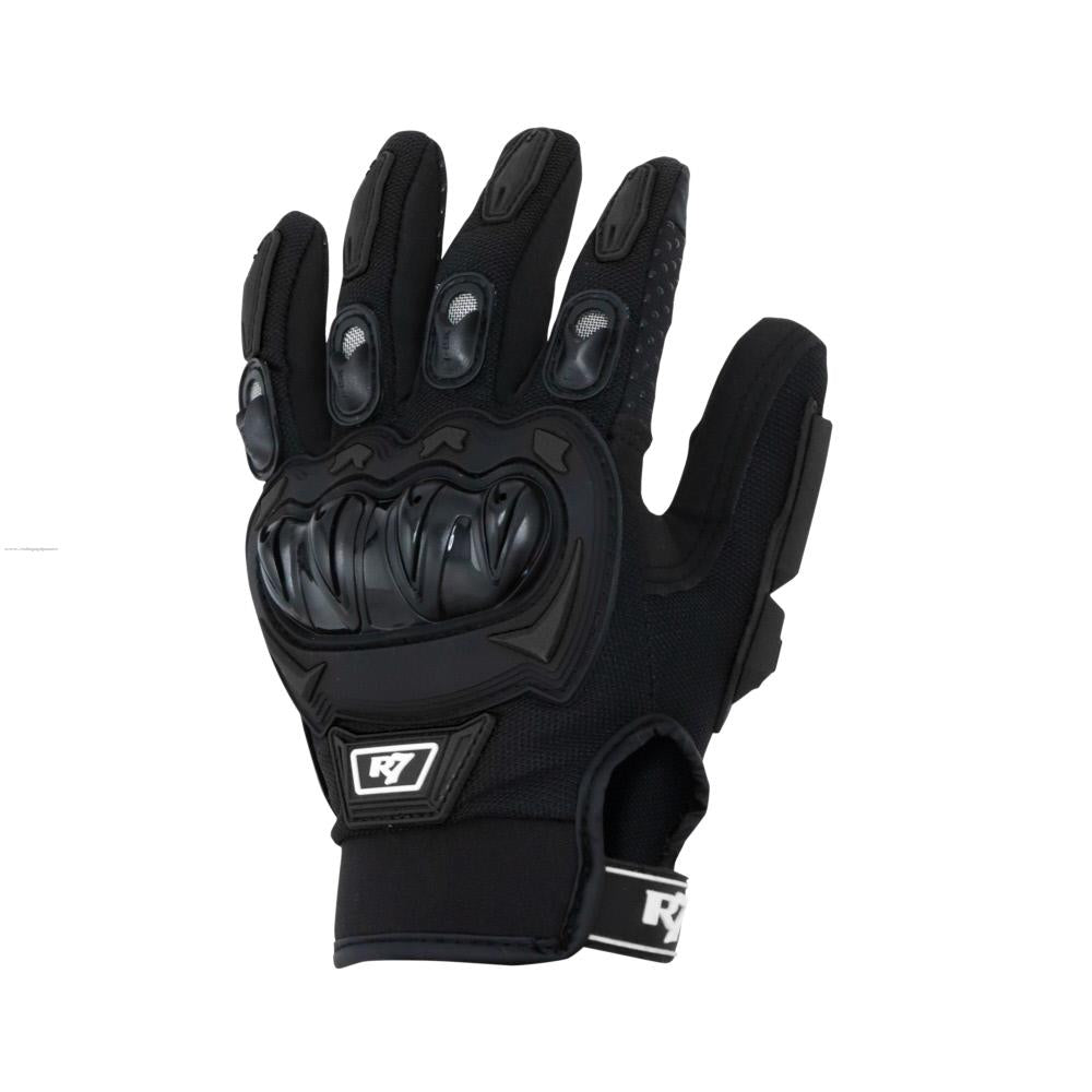 Guantes Cortos R7 Racing VEL R7-2 Touch - Negro